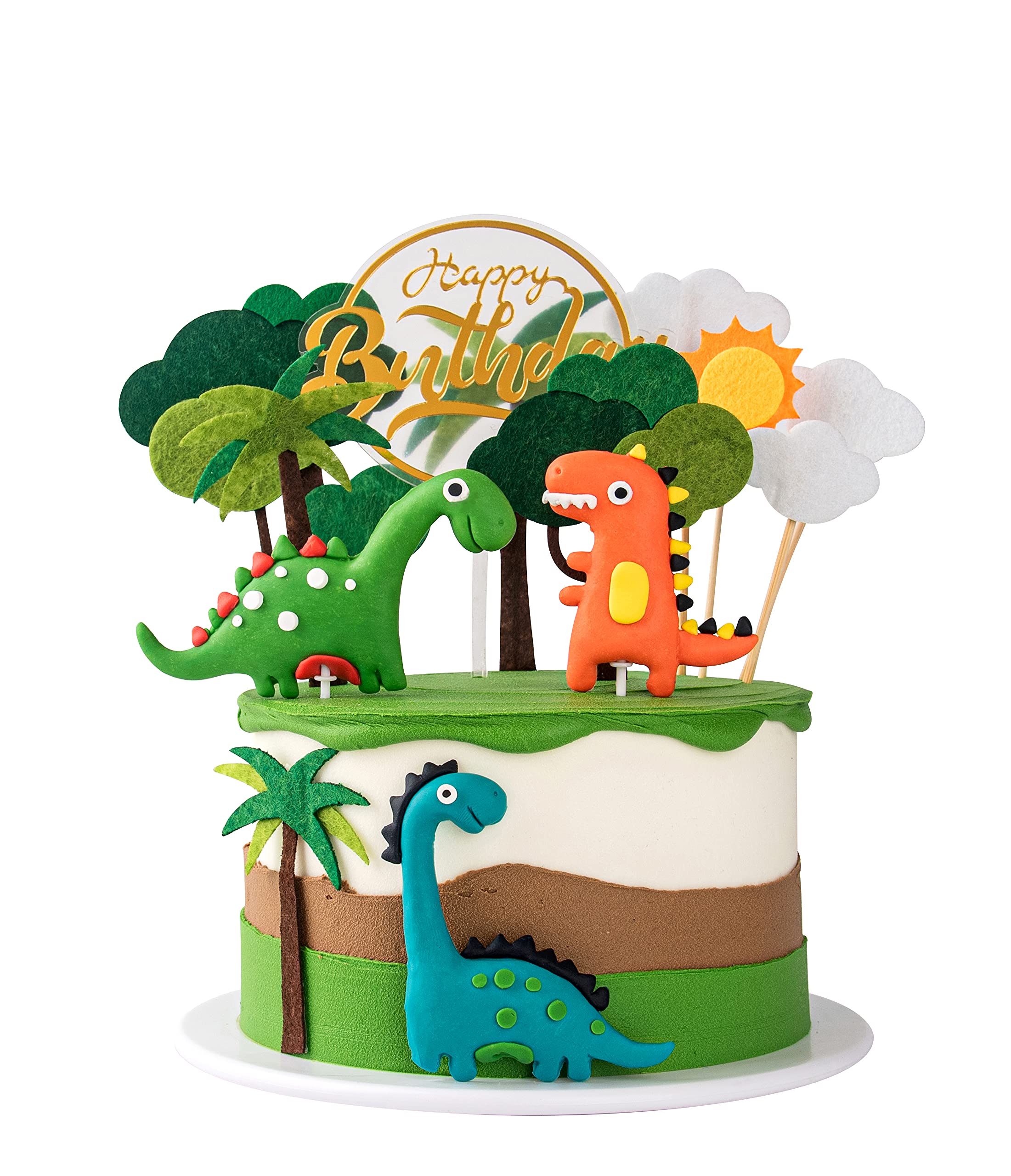 Dinosaur Cake Decorations Cupcake Topper Dinosaur Cake Toppers For Kids Birthday Baby Shower Party Supplies 13Pcs