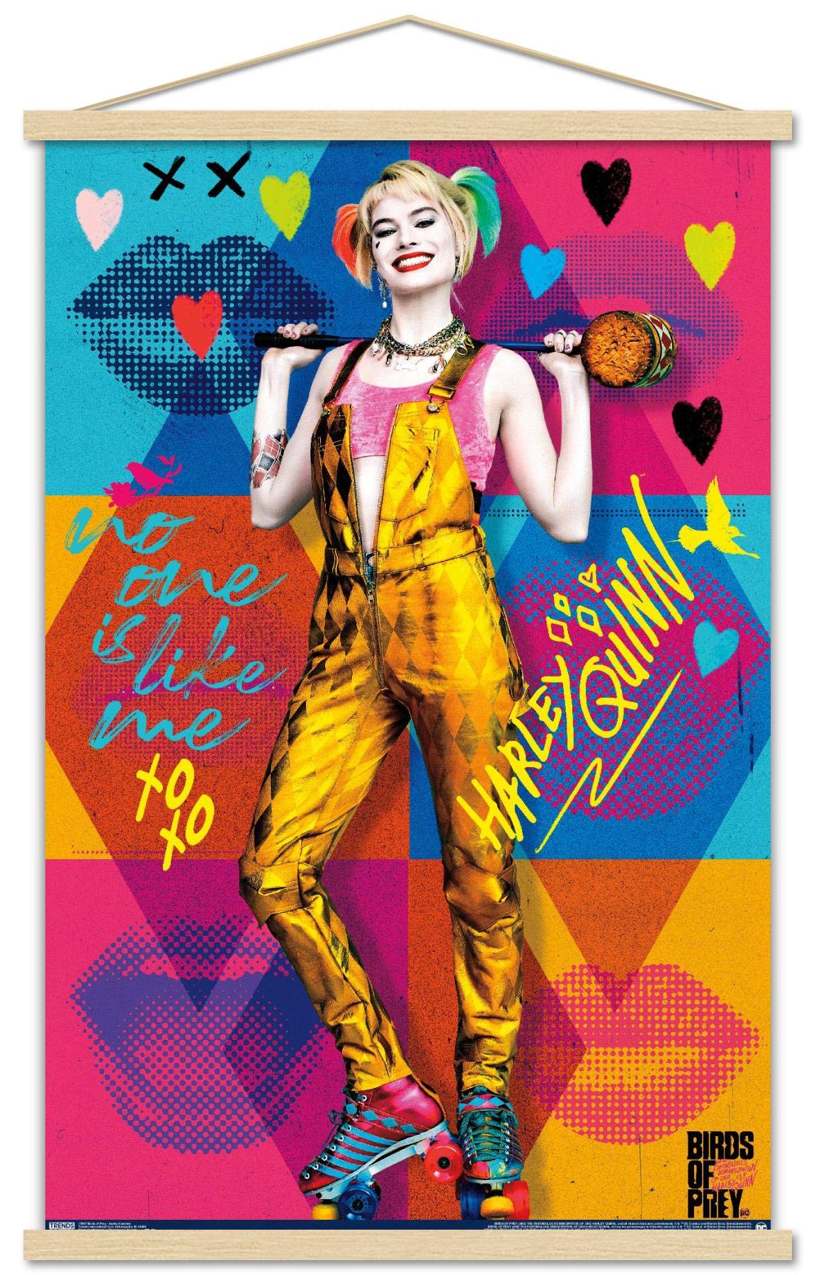 Trends International Dc Comics Movie - Birds Of Prey - Harley Quinn - Hammer Wall Poster, 22.375'' X 34'', Print And Beechwood H