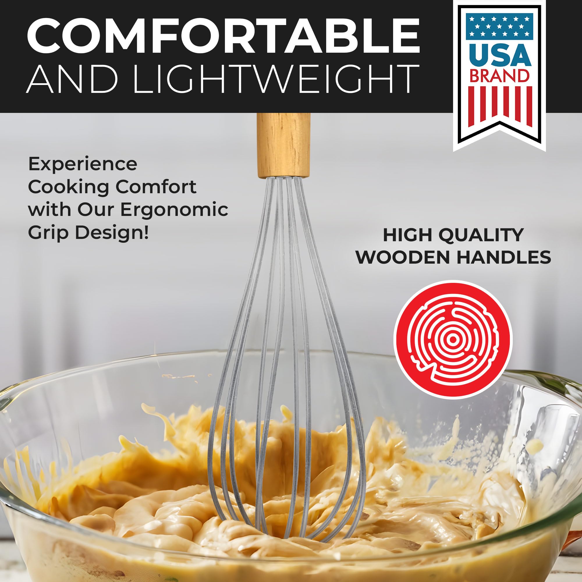 Kaluns Silicone Kitchen Utensils Set, Premium Non Stick Silicone Cooking Utensils Set - 21 Pcs Wooden Handle Silicone Spatula Se