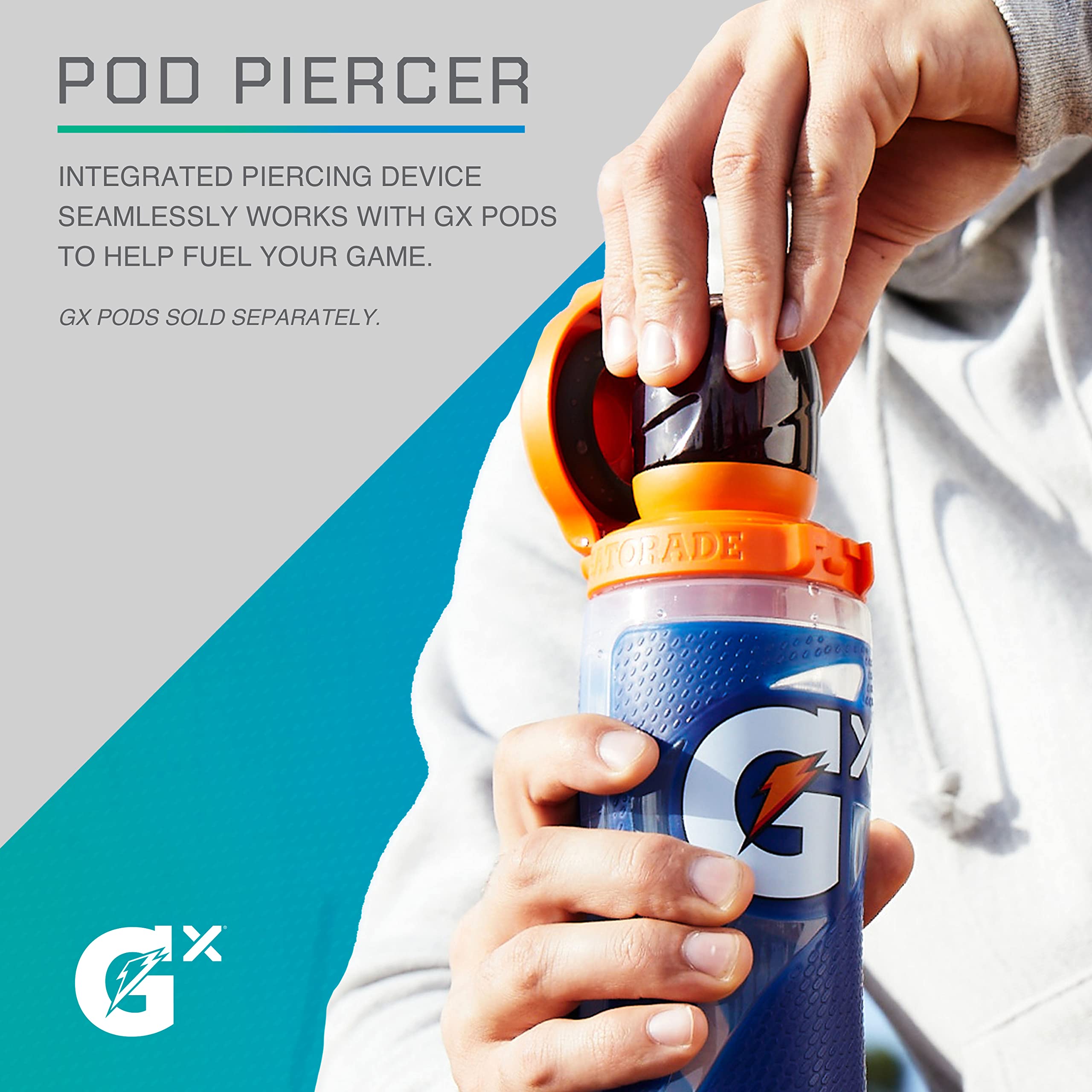 Gatorade Gx Bottle, Plastic, Navy, 30Oz