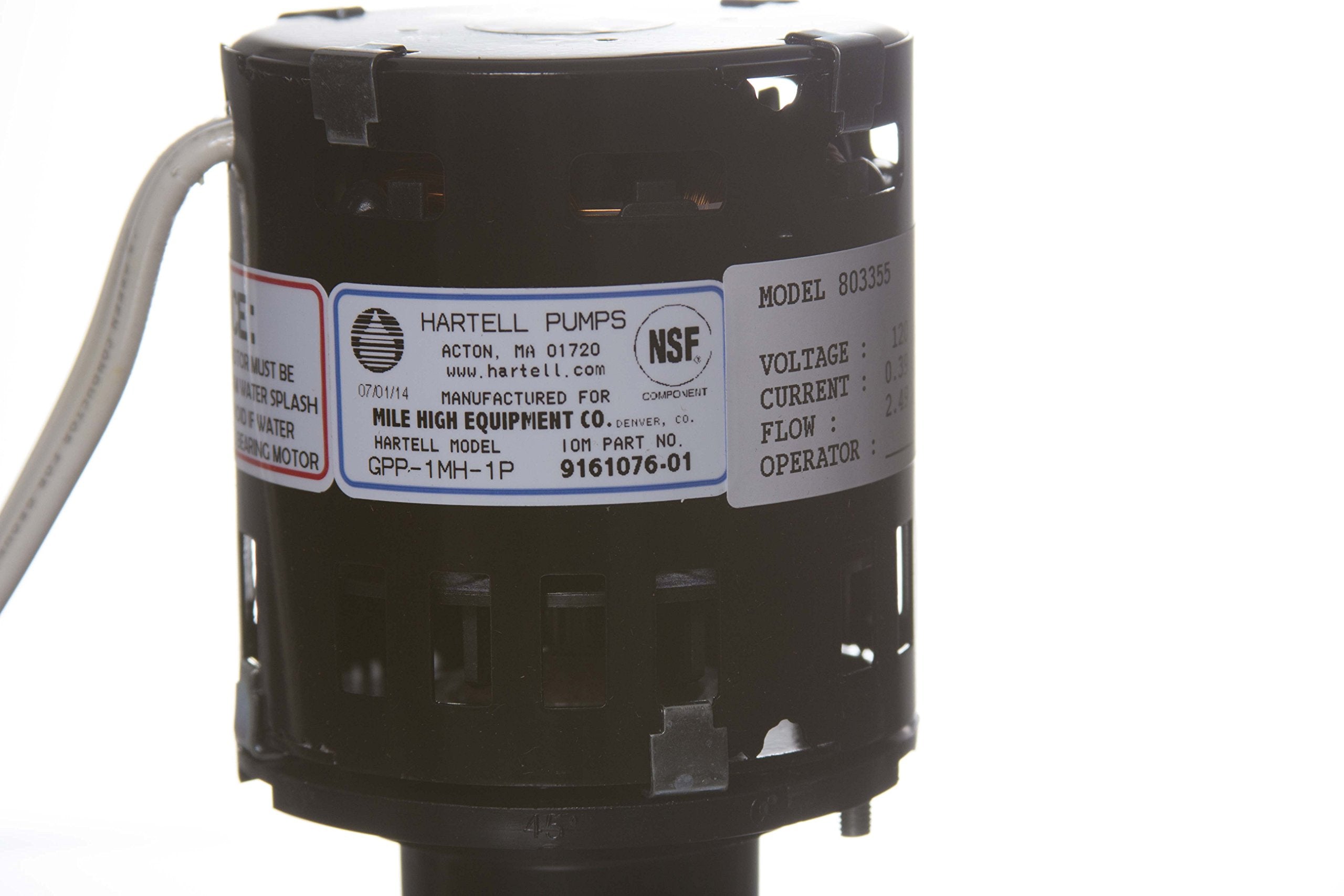 Ice O Matic 9161076-01 Water Pump 1550 Rotations Per Minute 115 Volt