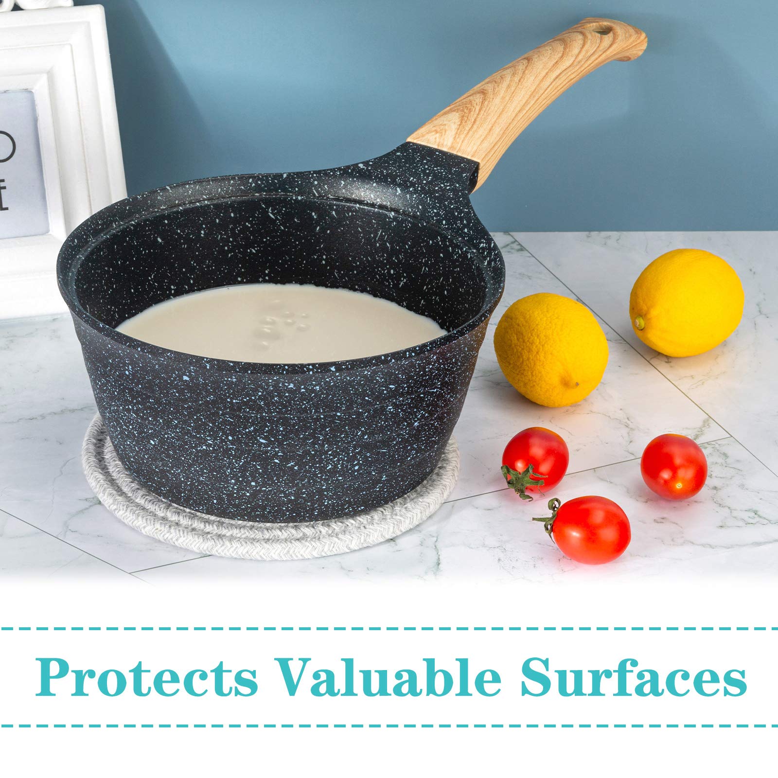 Trivets For Hot Pots And Pans 8 Inches 5 Pcs, Trivet For Hot Dishes, Hot Pads For Kitchen, Cotton Coasters Mat To Protect Counte