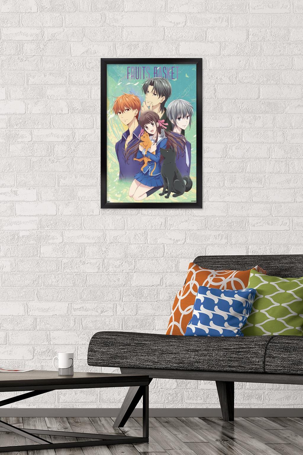 Trends International Fruits Basket - Art Work Wall Poster, 14.725'' X 22.375'', Black Framed Version