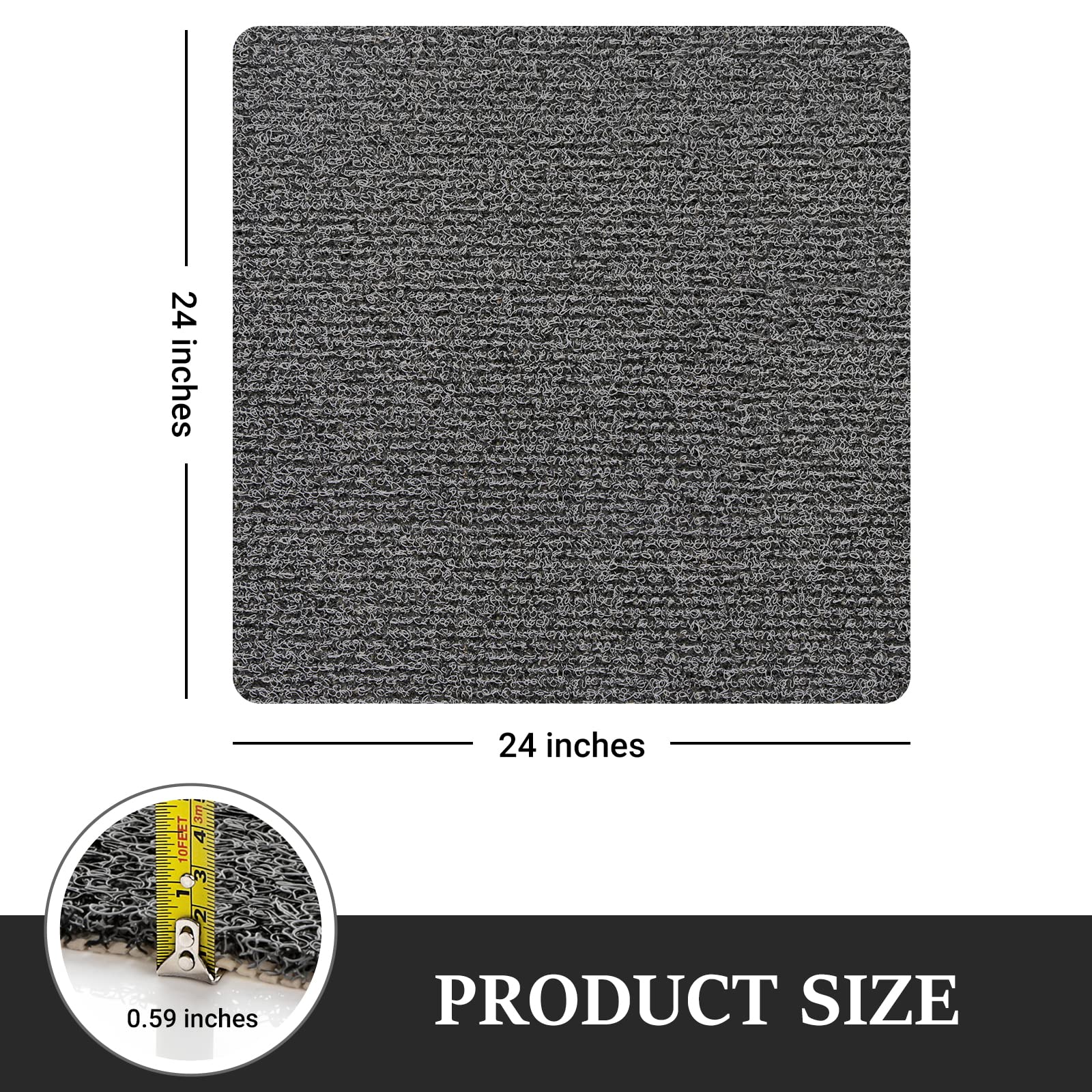 Luxstep Shower Mat Bathtub Mat,24X24 Inch, Non-Slip Bath Mat With Drain, Quick Drying Pvc Loofah Bathmat For Tub,Shower,Bathroom