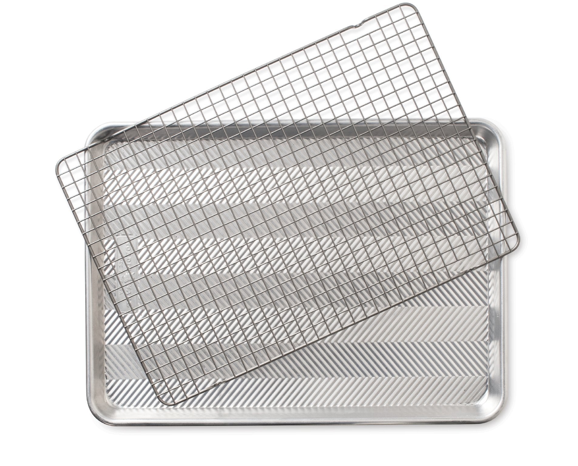 Nordic Ware Prism Half Sheet with Oven Safe Grid, 1 Pack, Natural