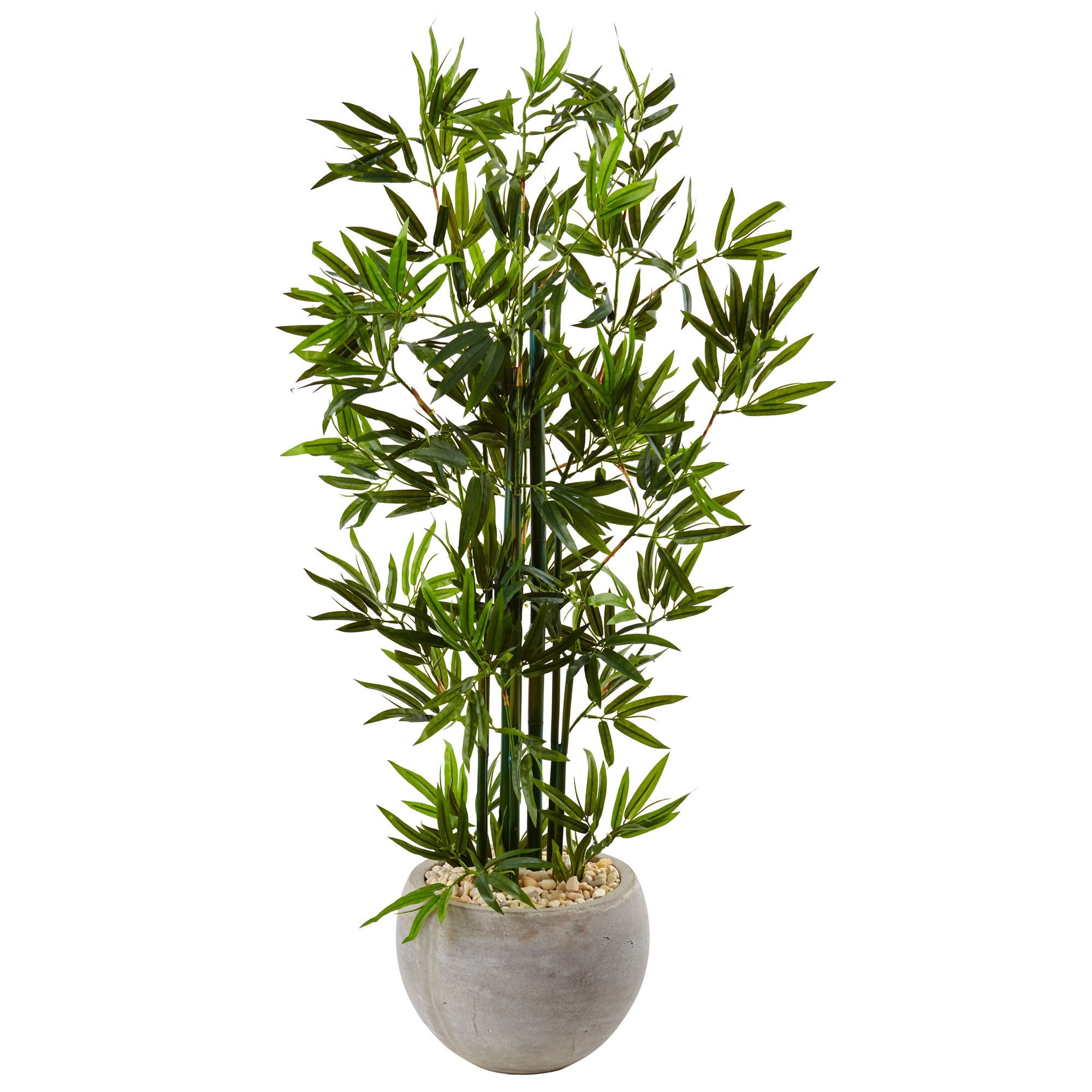Nearly Natural 4ft. Bamboo Artificial Tree in Sand Colored Bowl