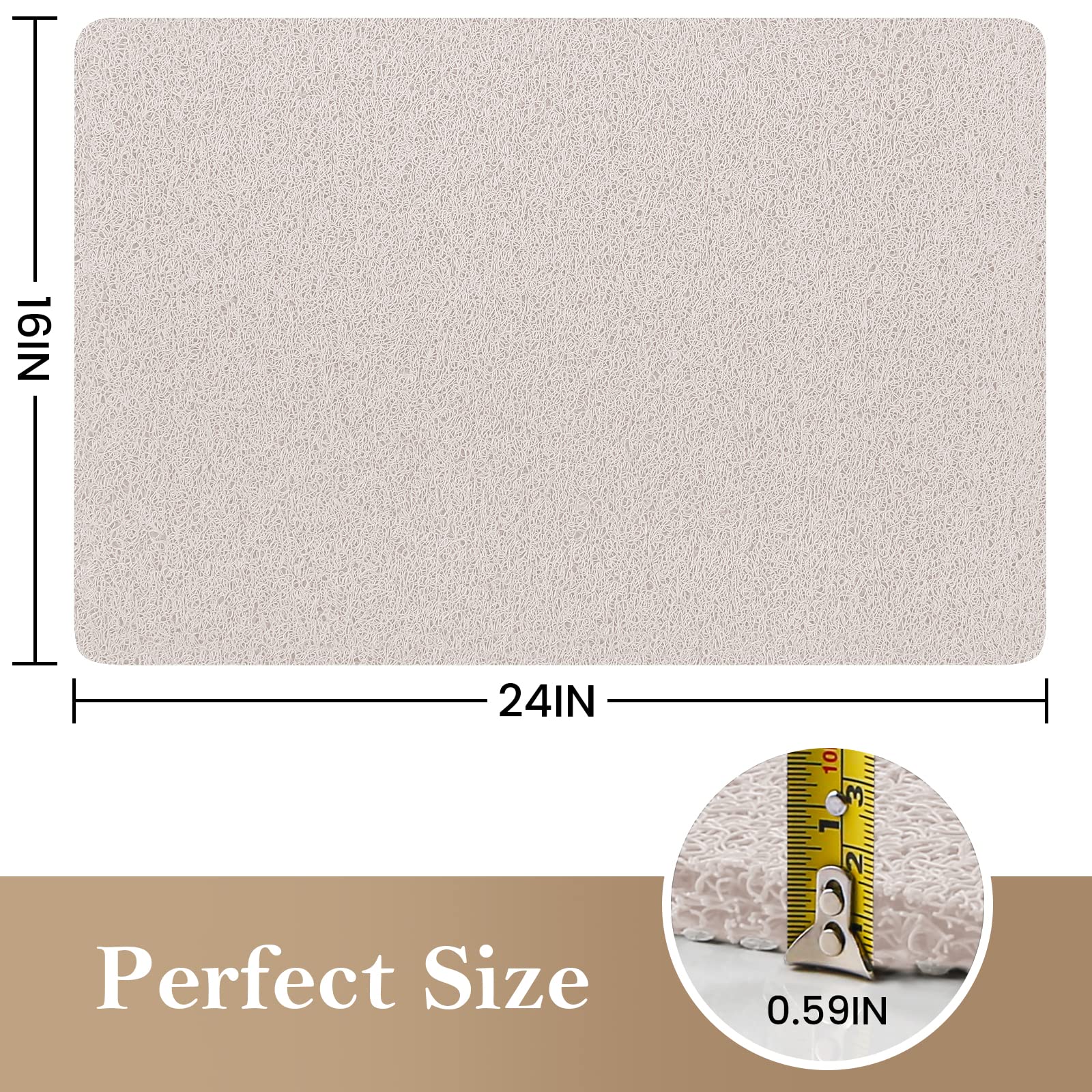 Shower Mat Bathtub Mat Non-Slip,24X16 Inch, Soft Tub Mat With Drain,Pvc Loofah Bath Mat (Phthalate Free) For Tub And Bathroom,Qu