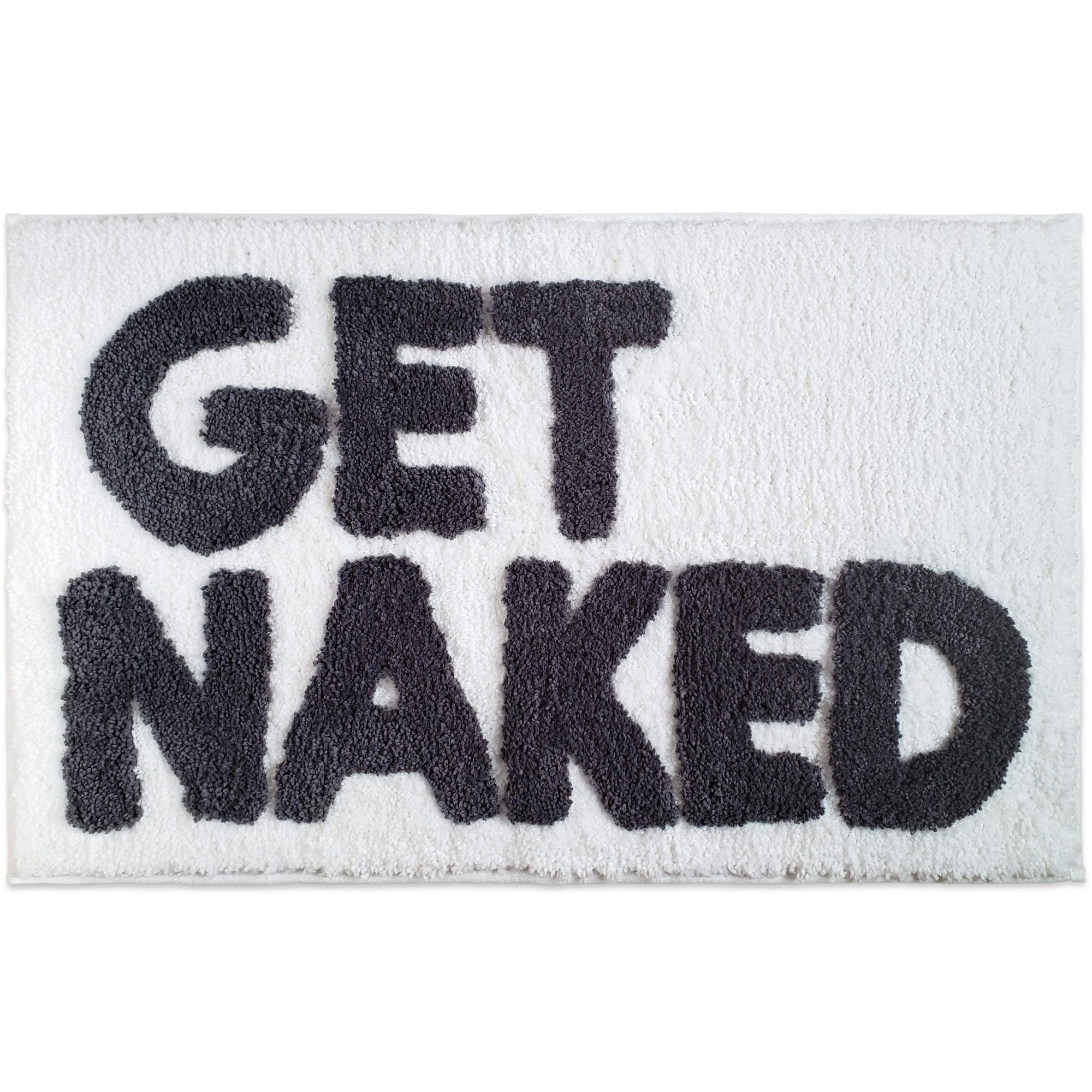 New Mungo Get Naked Bath Mat For Bathtub - Cute Bath Rugs For Apartment Decor - Bath Mats For Bathroom As Shower Floor Mat - Tuf