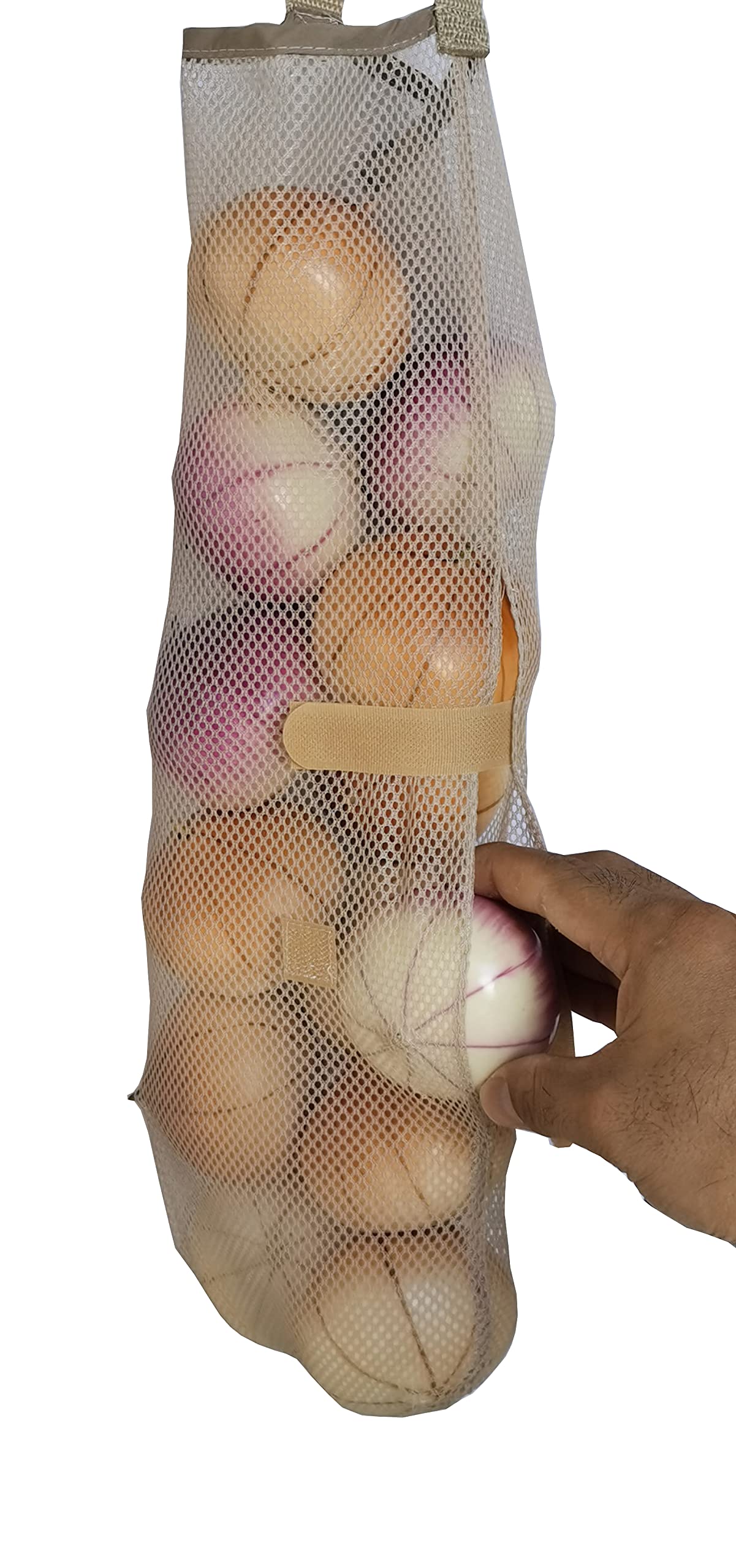 Hanging Mesh Storage Bags 5Pack Potatoes Bags Onion Bags Mesh Garlic Net Bags Long And Large Reusable Net Storage Produce Bags (