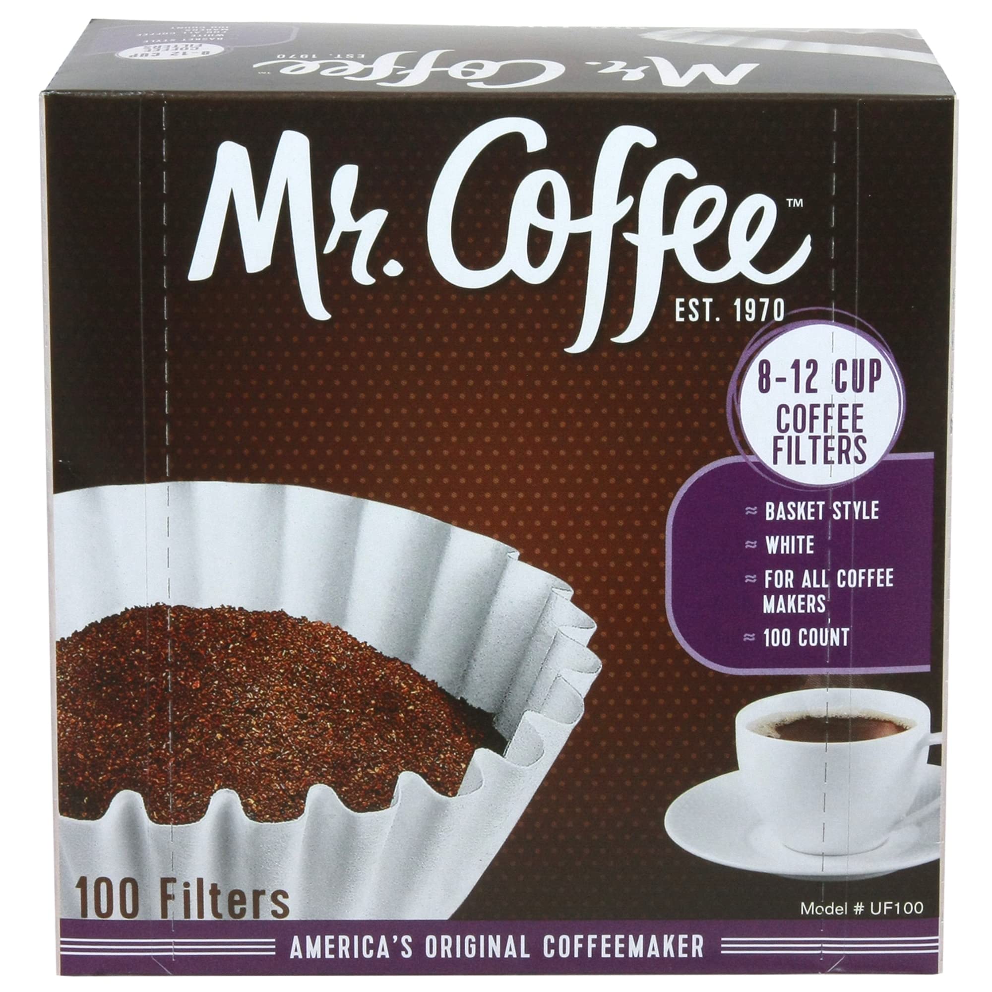 Mr. Coffee 8-12 Cup Coffee Filters  Box  Assorted  100 Count