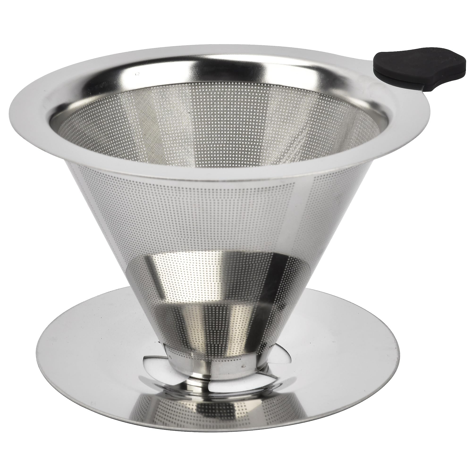 Nkove Pour Over Coffee Dripper Stainless Steel Reusable Filter Paperless Cone Coffee Maker Dripper For 1-2 Cup