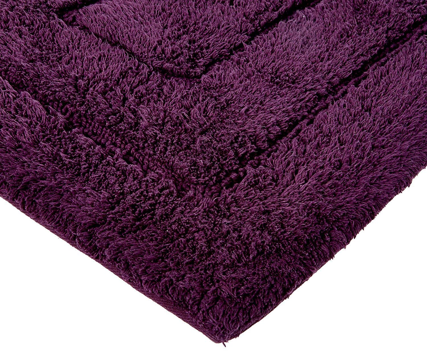 Kassatex Kassa Design Bath Rug, 20 By 32-Inch, Plum