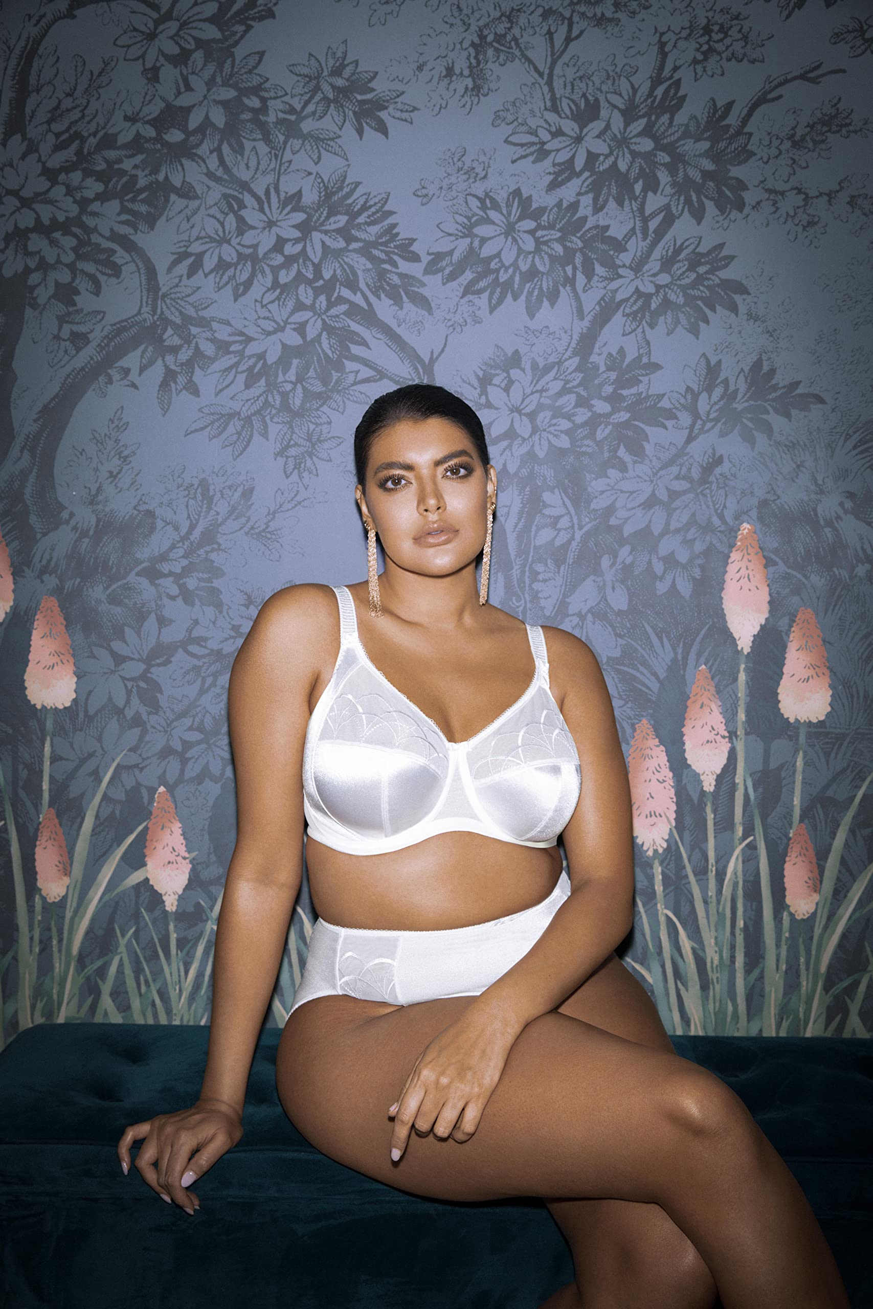 Elomi Womens Plus-Size Cate Underwire Full Cup Banded Bra,White,40J Uk40M Us