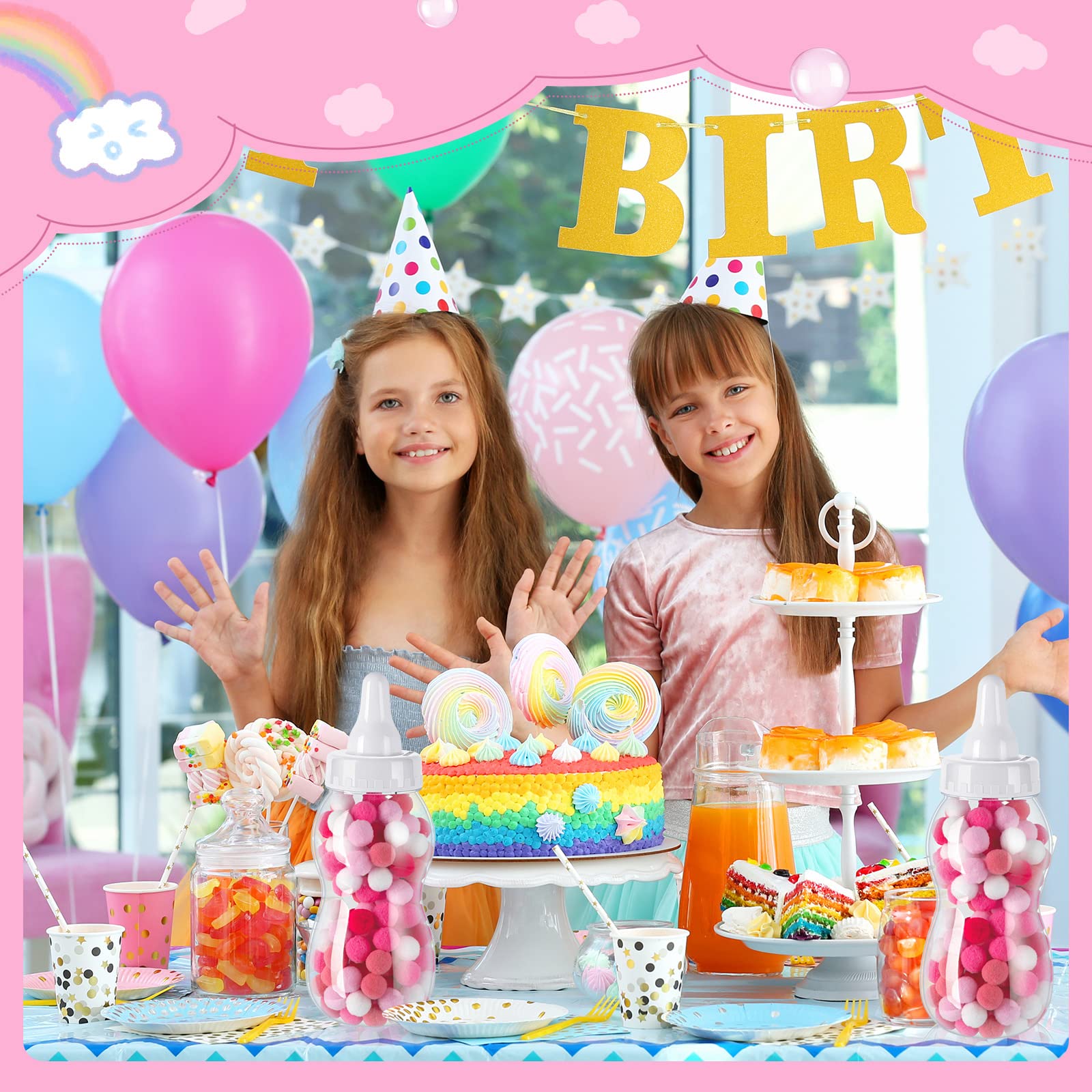 2 Pcs Baby Bottle Candy 11 X 4 Inch Baby Bottle Bank Jumbo Baby Shower Bottles Plastic Baby Bottle Piggy Bank For Baby Shower Pa