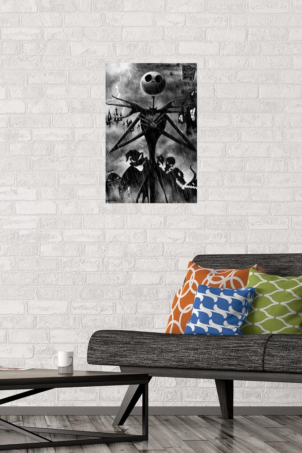 Trends International Disney Tim Burton'S The Nightmare Before Christmas-Shadows Wall Poster, 14.725'' X 22.375'', Premium Unfram