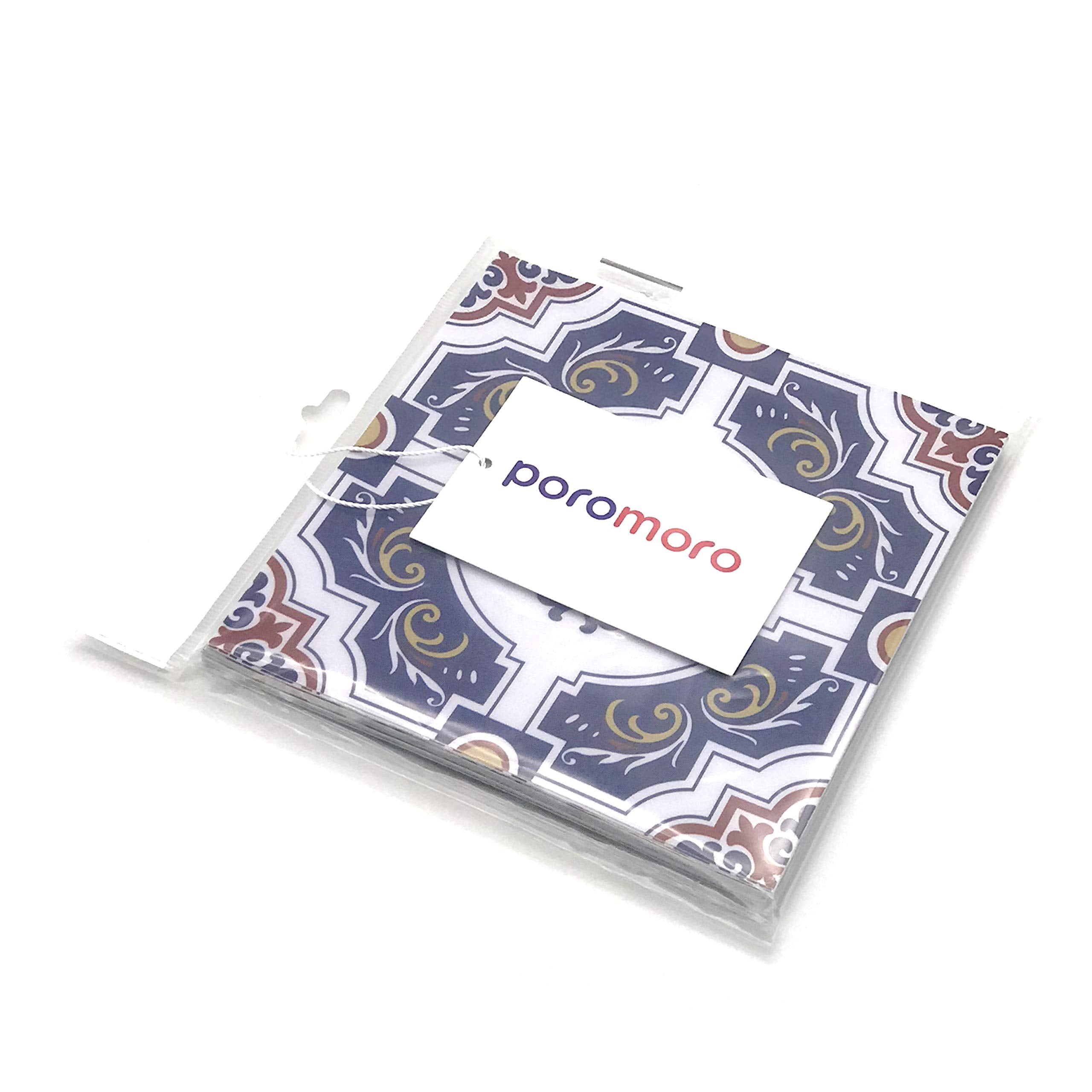 Poromoro Spanish Portuguese Azulejo Style Backsplash Peel And Stick Tile Stickers Set Of 20 Pcs(5.9_Y)