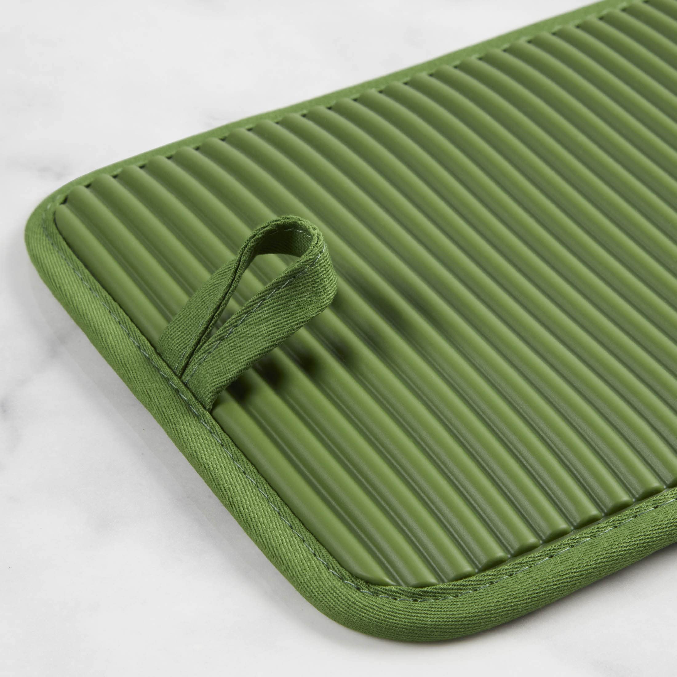 Kitchenaid Ribbed Soft Silicone Pot Holder 2-Pack Set, Matcha, 7''X9''