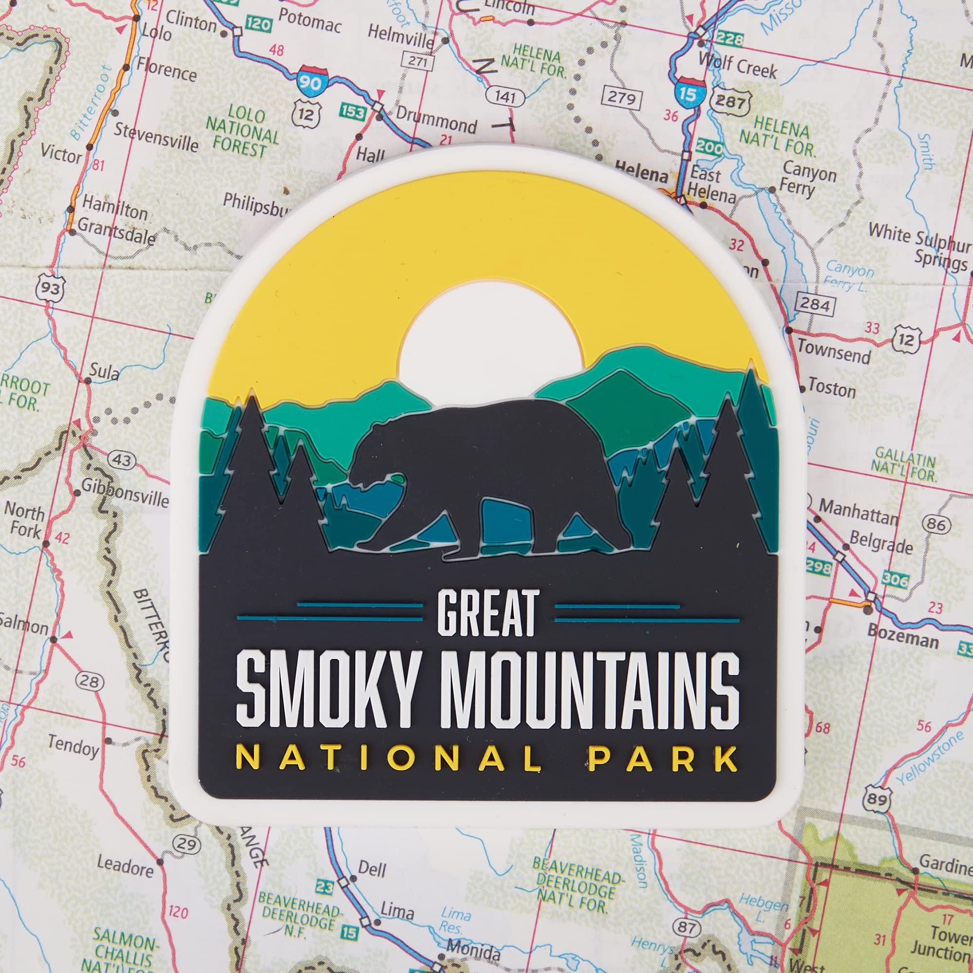 Vagabond Heart National Park Fridge Magnet - 3D Pvc Refrigerator Travel Magnet - Road Trip Souvenir (Great Smoky Mountains)