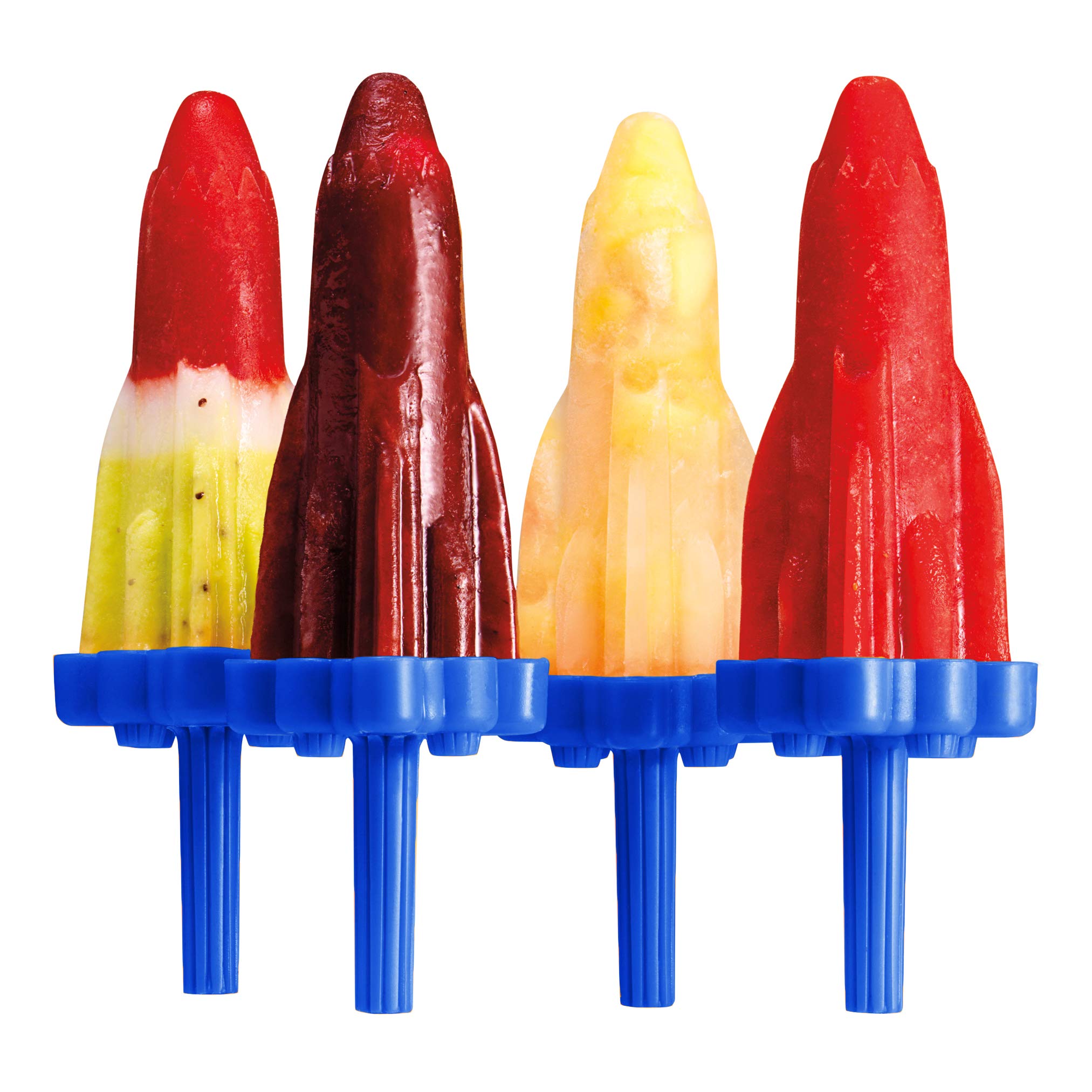 Tovolo, Drip-Guard Handle, 2.5 Ounce, Set Of 6 Ice Pop Molds Rocket Popsicle Makers With Reusable Sticks, Mess Frozen Treats, Di