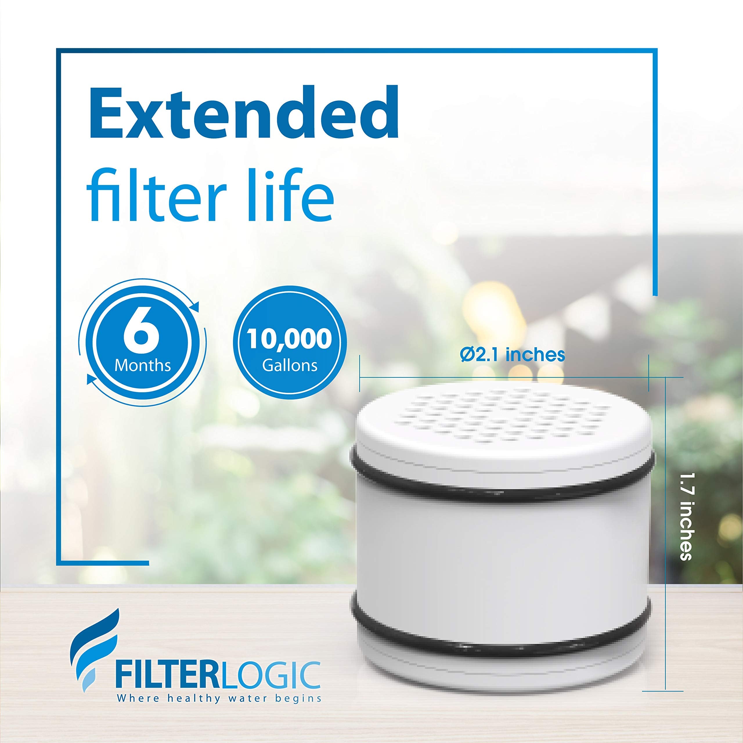 Filterlogic Whr-140 Shower Filter Replacement For Culligan Whr-140, Wsh-C125, Ish-100, Hsh-C135, Shower Head Water Filter, With