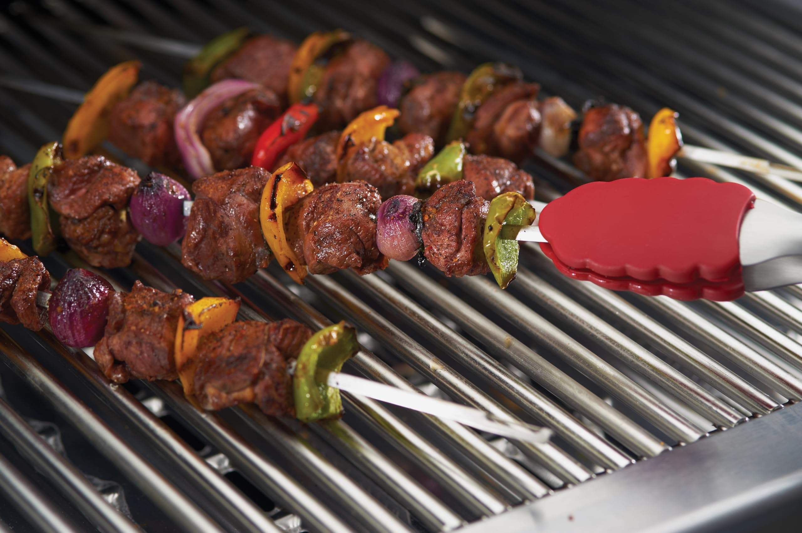 Grillpro 46074 Stainless Steel V-Shaped 15-Inch Grilling Skewers, 4-Pack