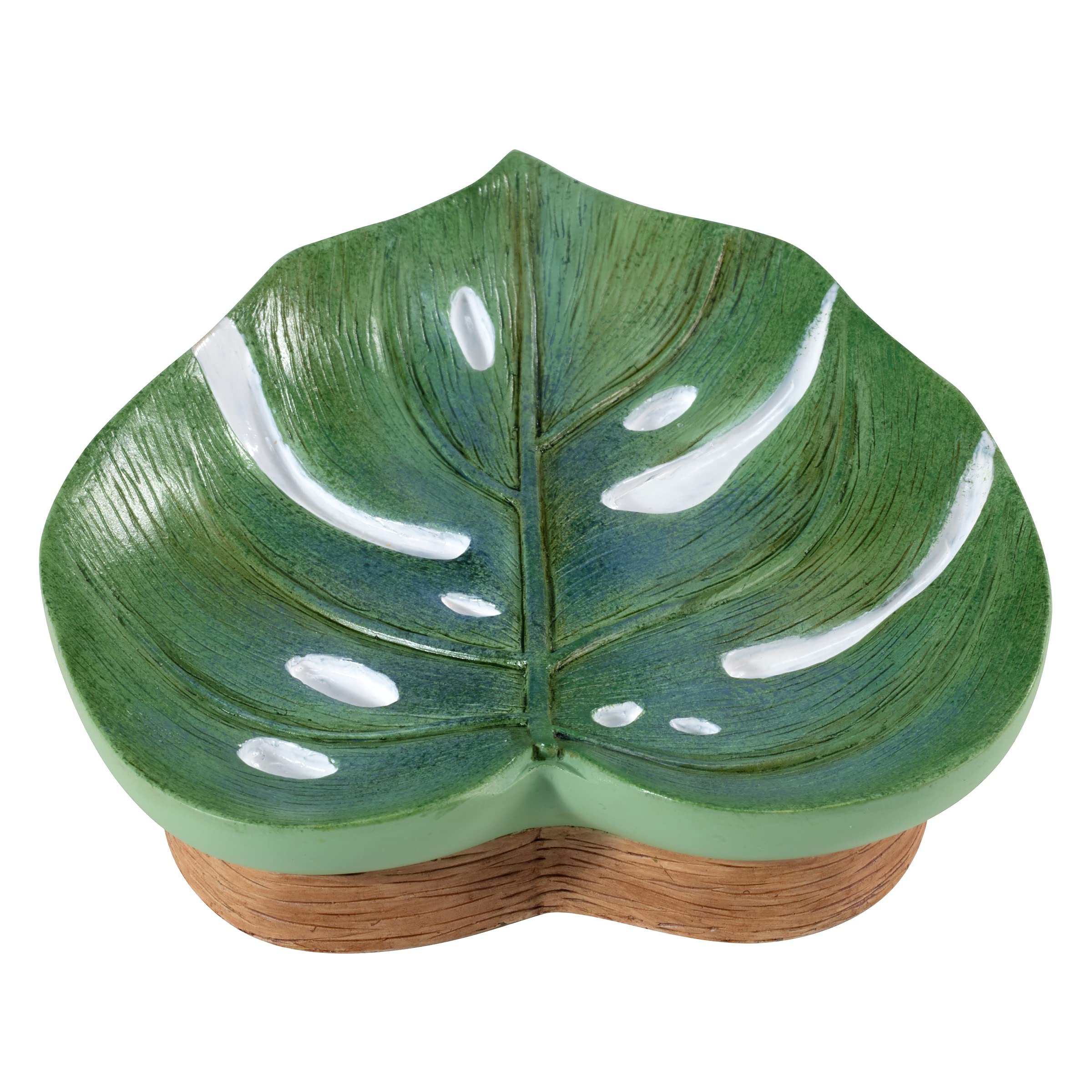 Avanti Linens - Soap Dish, Countertop Decor, Palm Tree Leaves Inspired Home Decor (Viva Palm Collection)