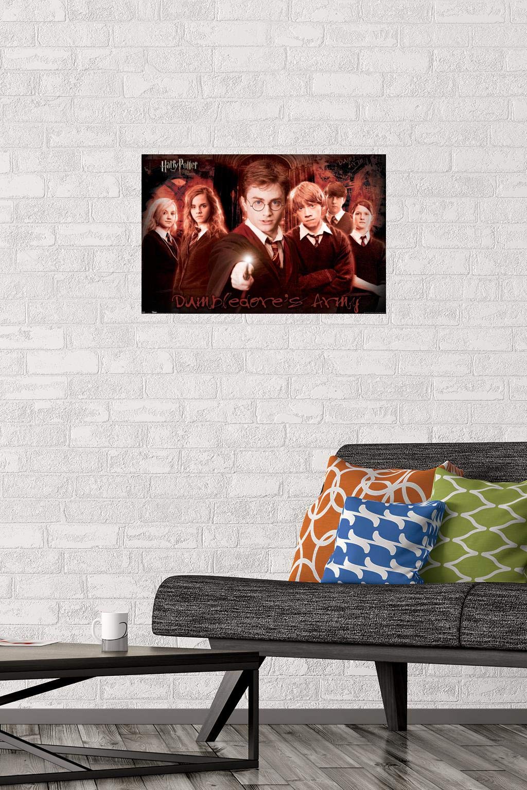 Trends International Harry Potter And The Order Of The Phoenix-Group Wall, 14.725'' X 22.375'', Premium Poster & Mount Bundle