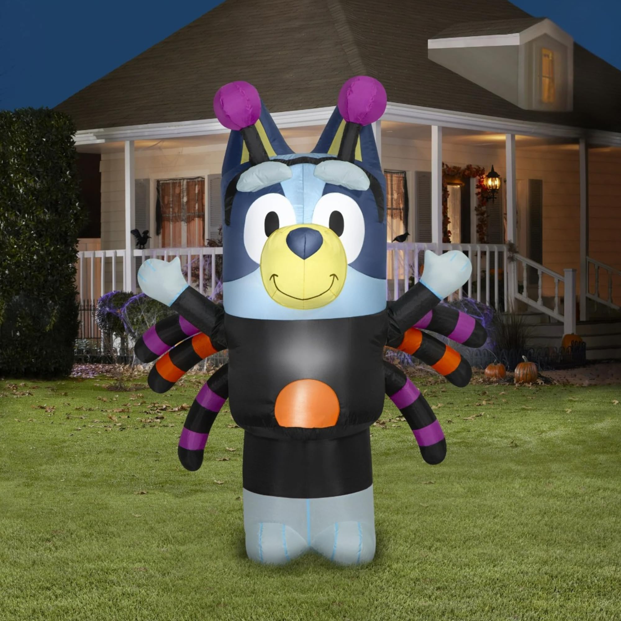 Gemmy 5 Ft Halloween Inflatable Bluey Spider Costume Yard Decoration