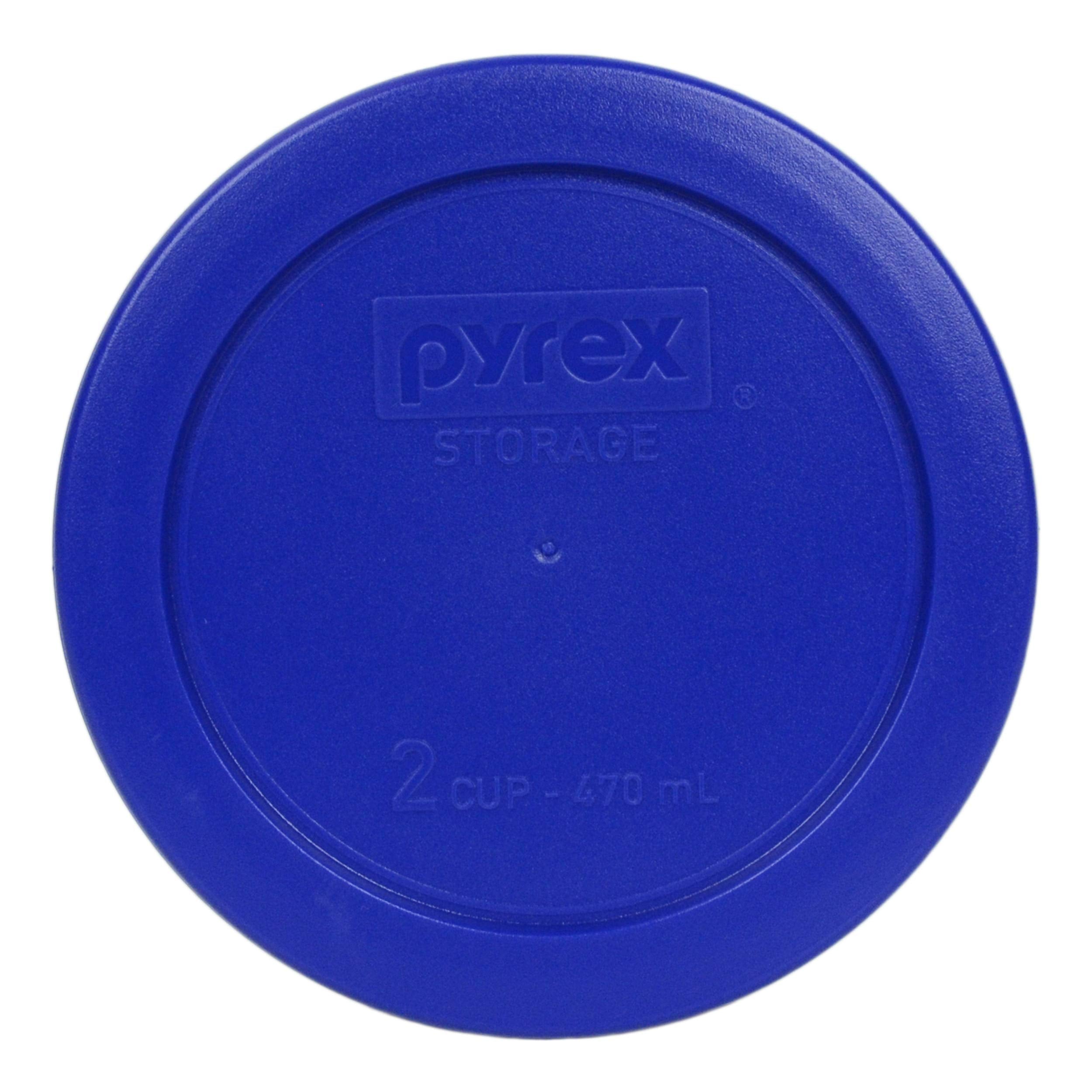 Pyrex Food Storage Lids Set - 1-Cup, 2-Cup, 3-Cup, 4-Cup - Cadet Blue, Plastic - Models 7202/7200