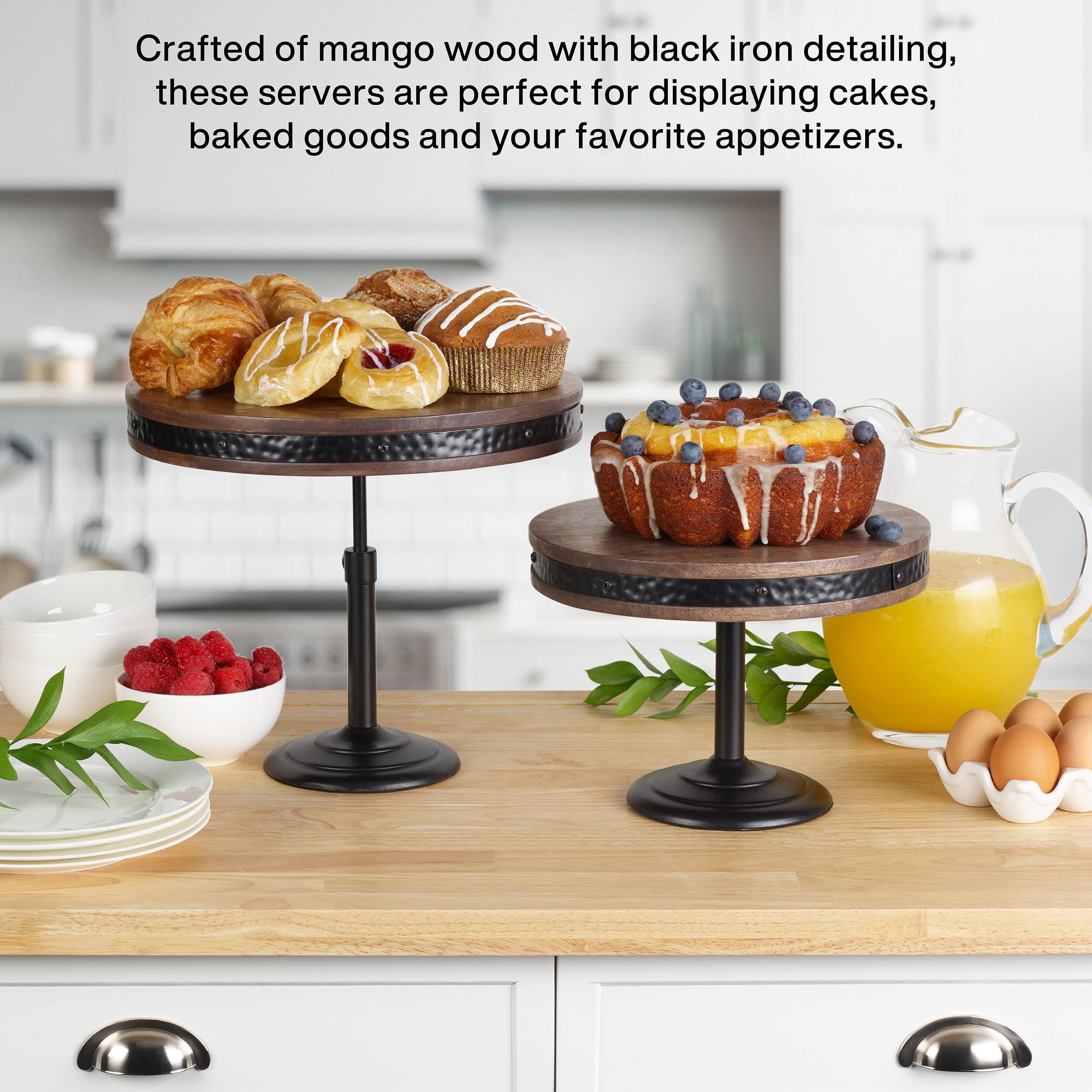 Mikasa Cake Stand, Set Of 2, Brown