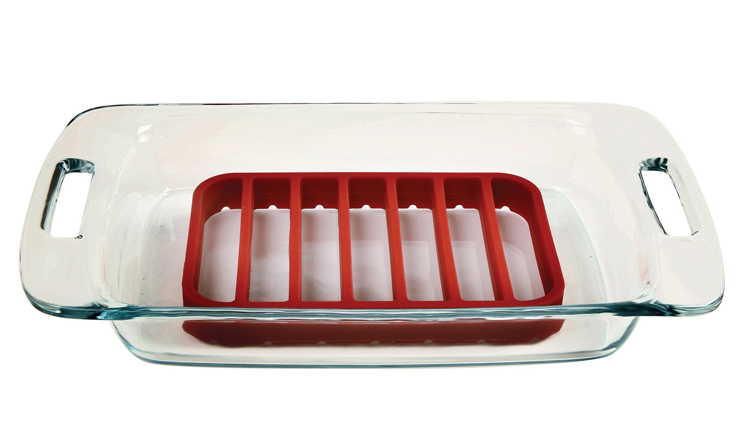 Norpro, Red Rectangle Silicone Roasting Rack, 1 Ea