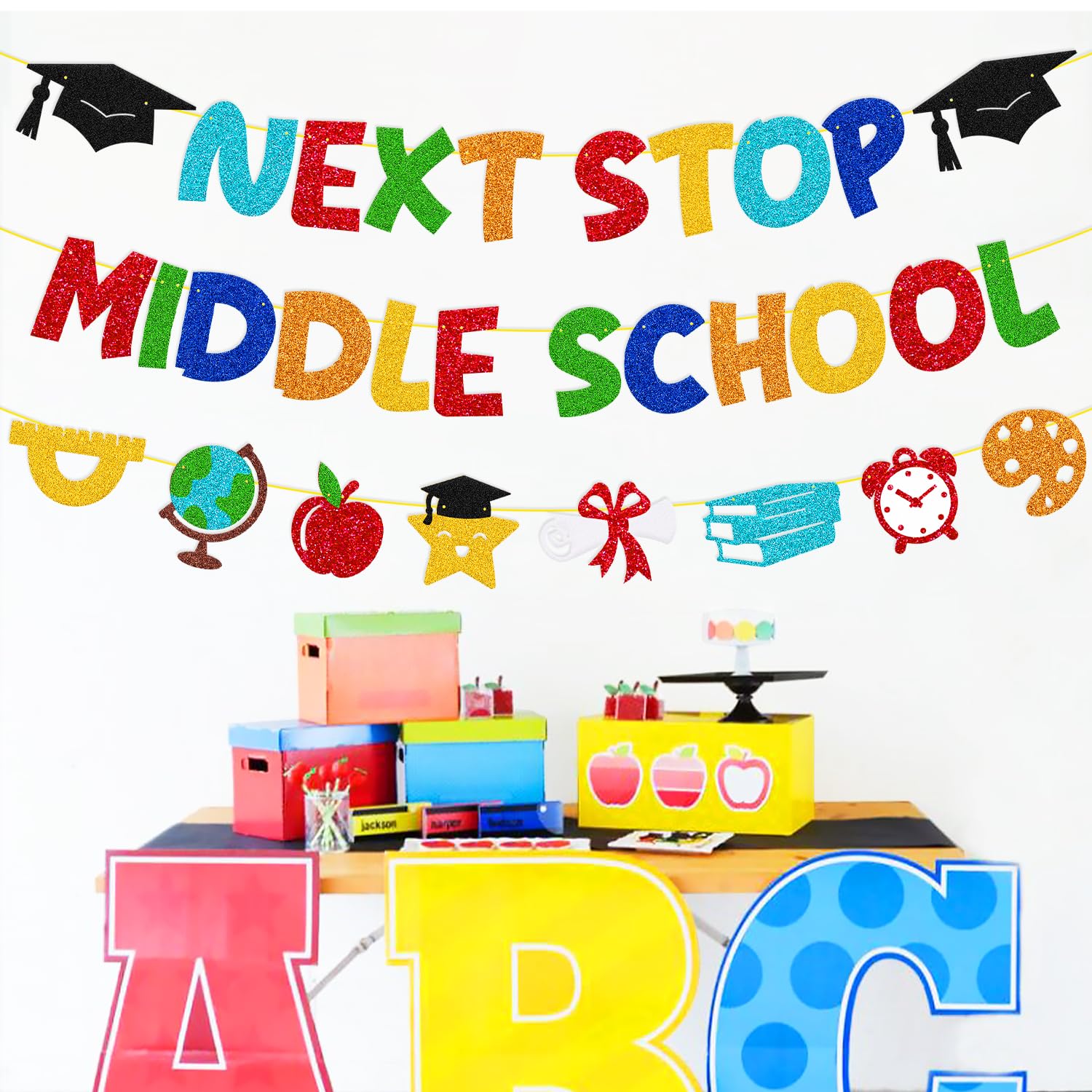 Welcome To Middle School Party Decorations Next Stop Middle School Banner For Student Teacher Celebrating First Day Of Middle Sc