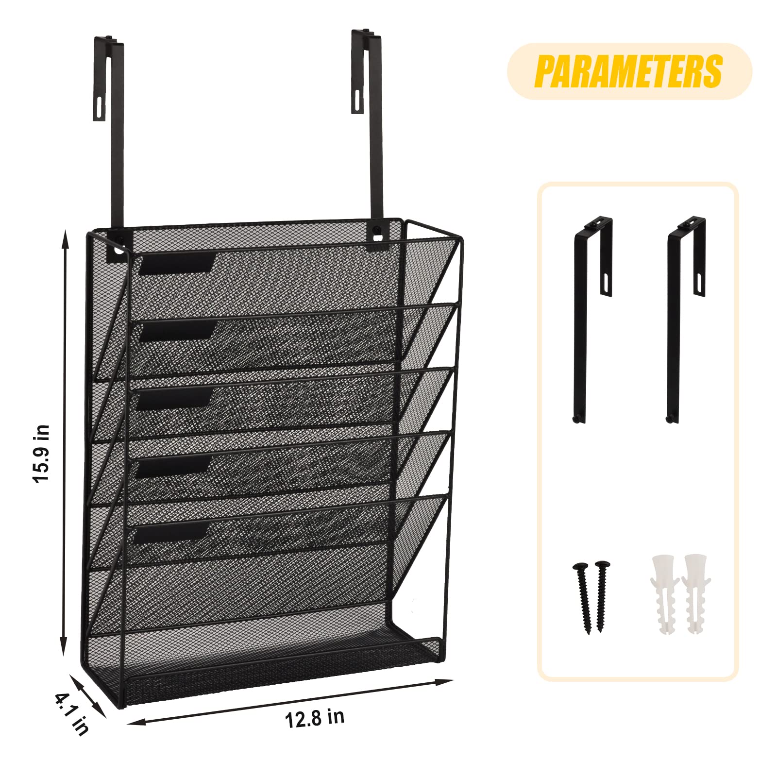 Easepres Hanging Organizer Cubicle File Holder - Wall Mount Storage, Office Cubical Accessories