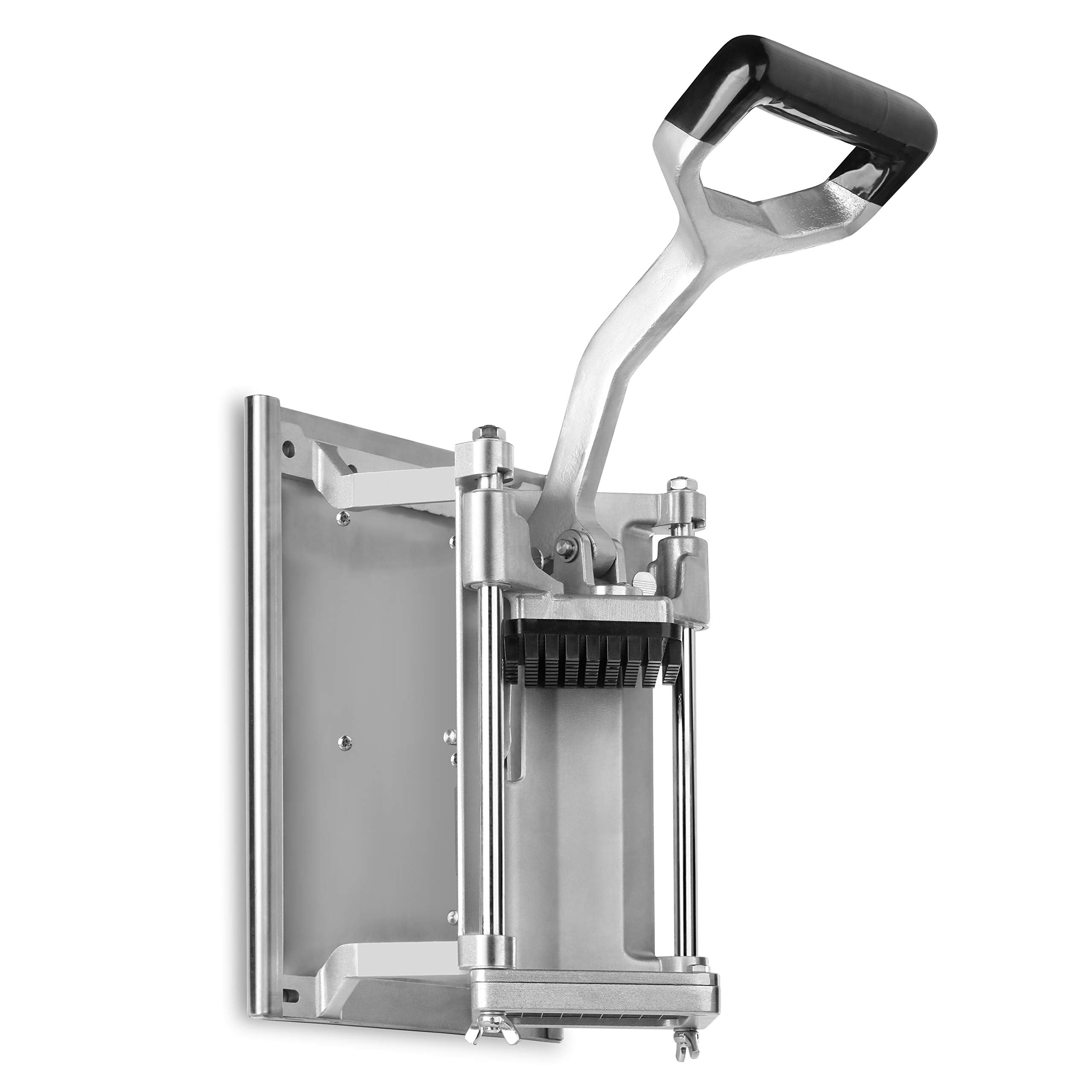 New Star Foodservice 7006872 Extra Heavy Duty French Fry Cutter 3/8'' with Wall Bracket  Fixed Counter or Wall Mount Silver