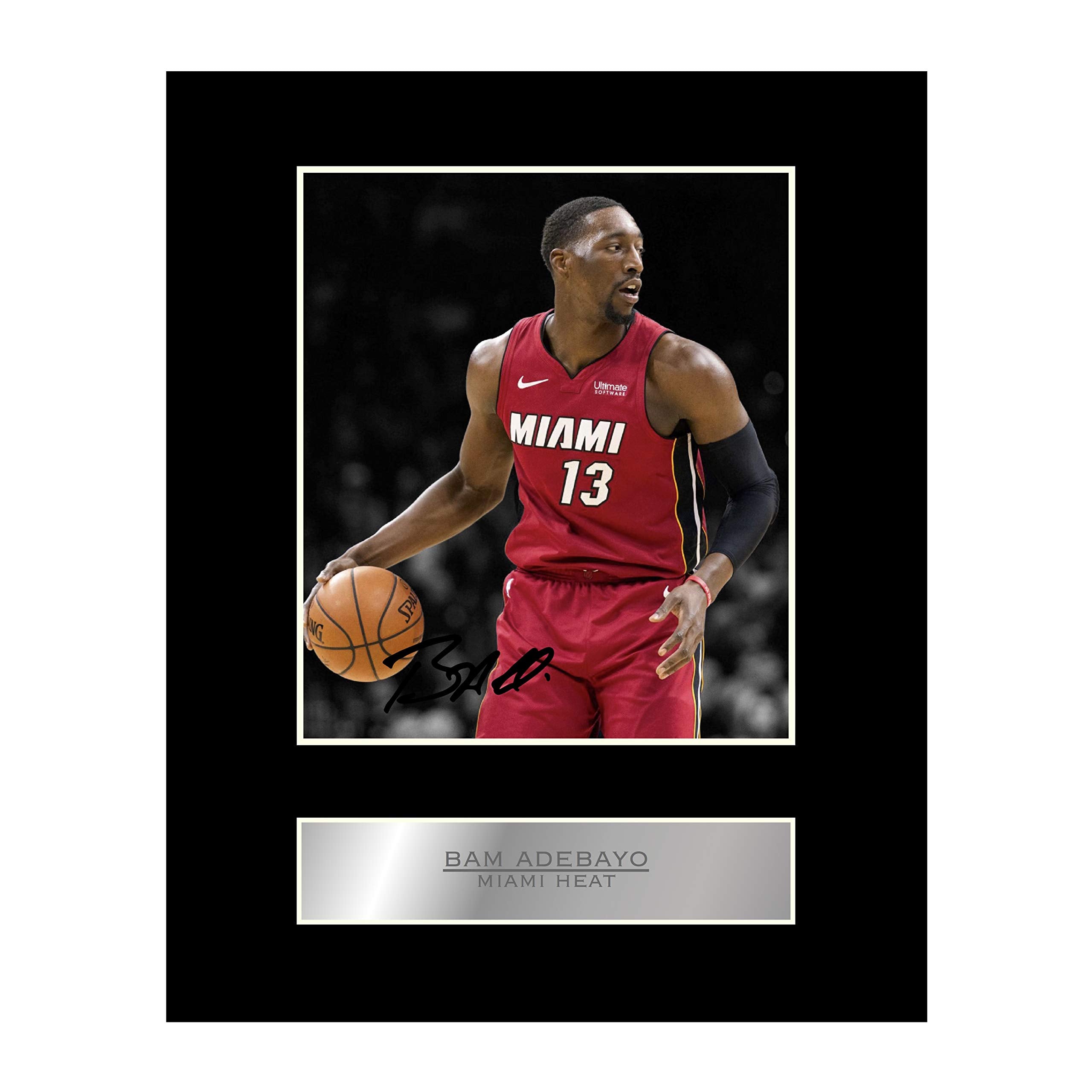 Iconic Pics Bam Adebayo Print Signed Mounted Photo Display #03 Printed Autograph Picture Print