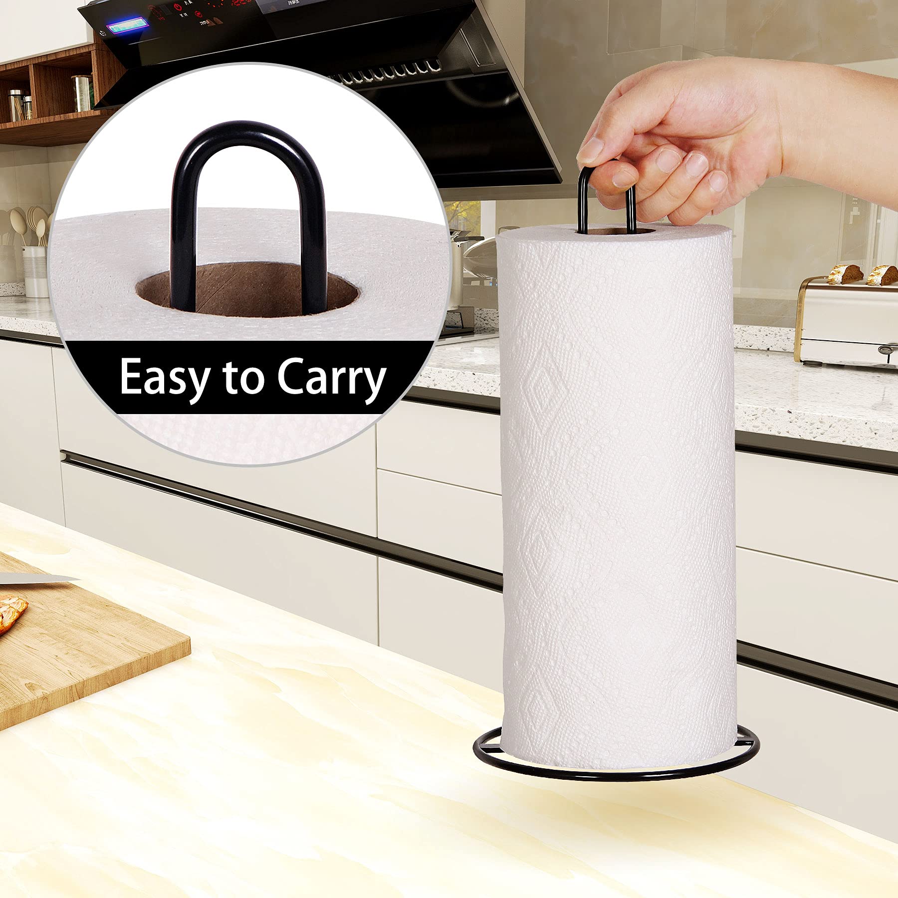 Paper Towel Holder Countertop, Oboding, Kitchen Paper Towel Stand Holder For Kitchen Organization And Storage, Paper Towel Holde