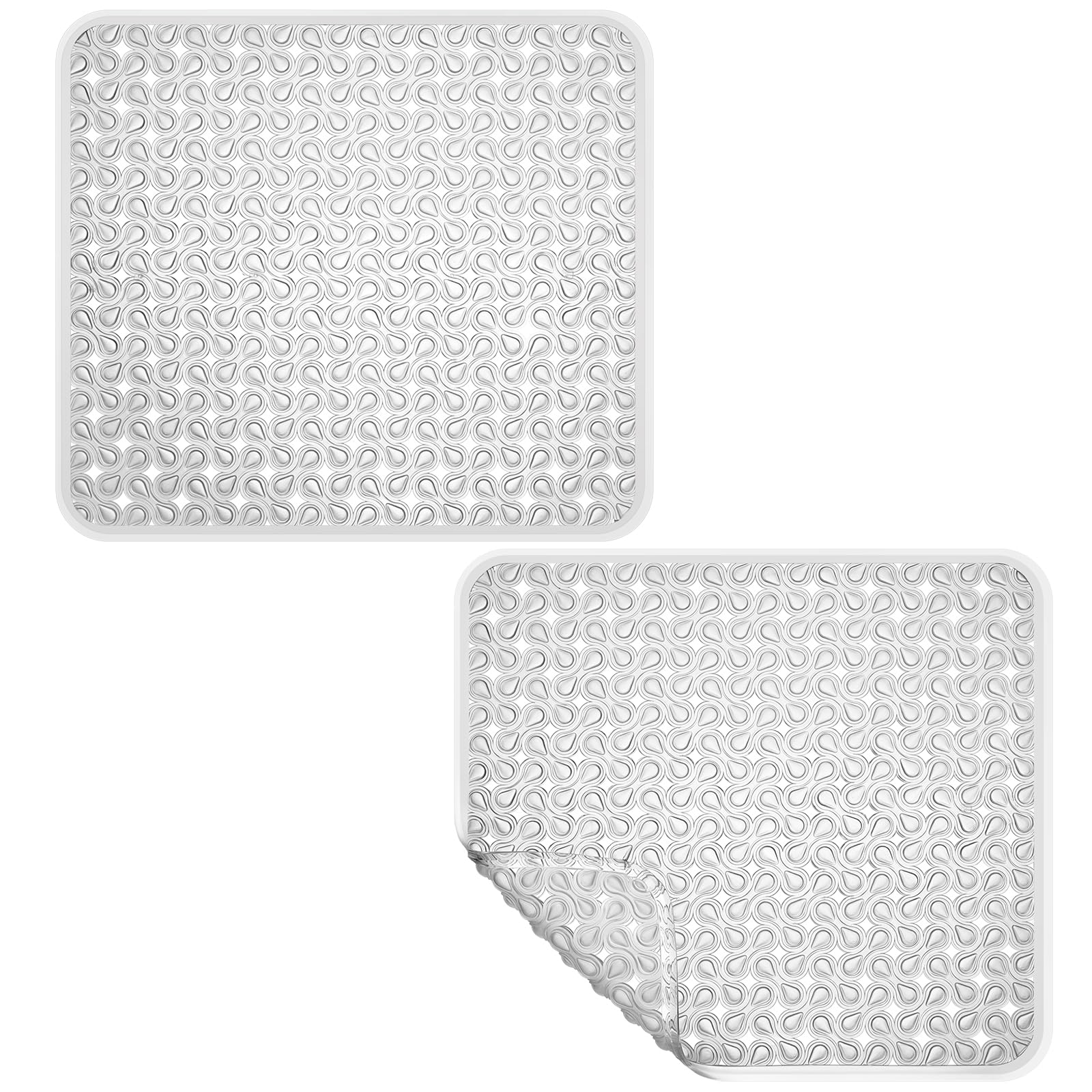 2 Pack Kitchen Sink Mat Plastic Sink Protect Mat Pvc Eco-Friendly Kitchen Adjustable Stainless Steel/Porcelain Dish Drying Pad S