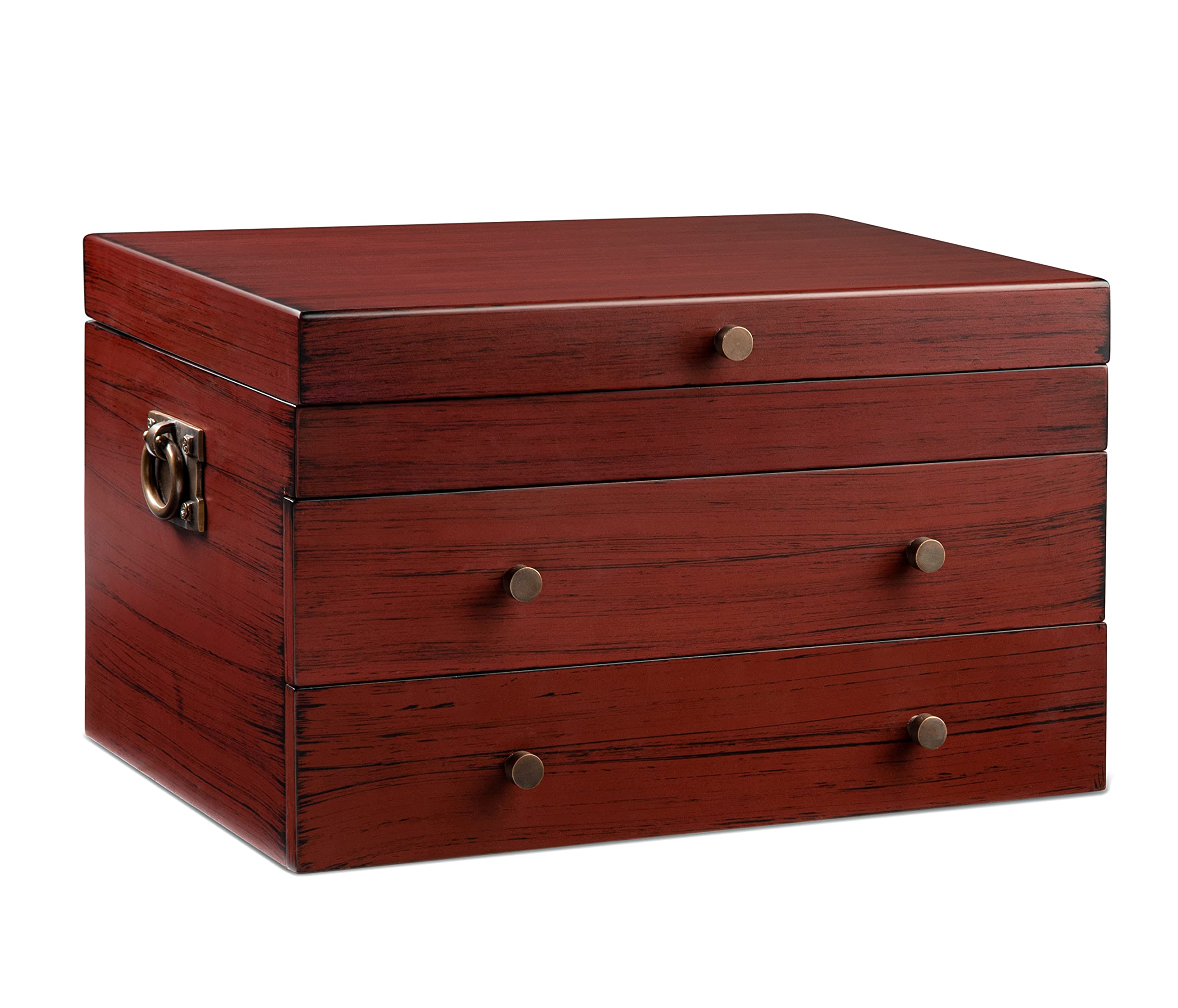 Royalty Art Fine Silverware Storage Box With Pull Out Drawer, 15    X 11   , Large Kitchen Counter Organizer For Flatware And Ut