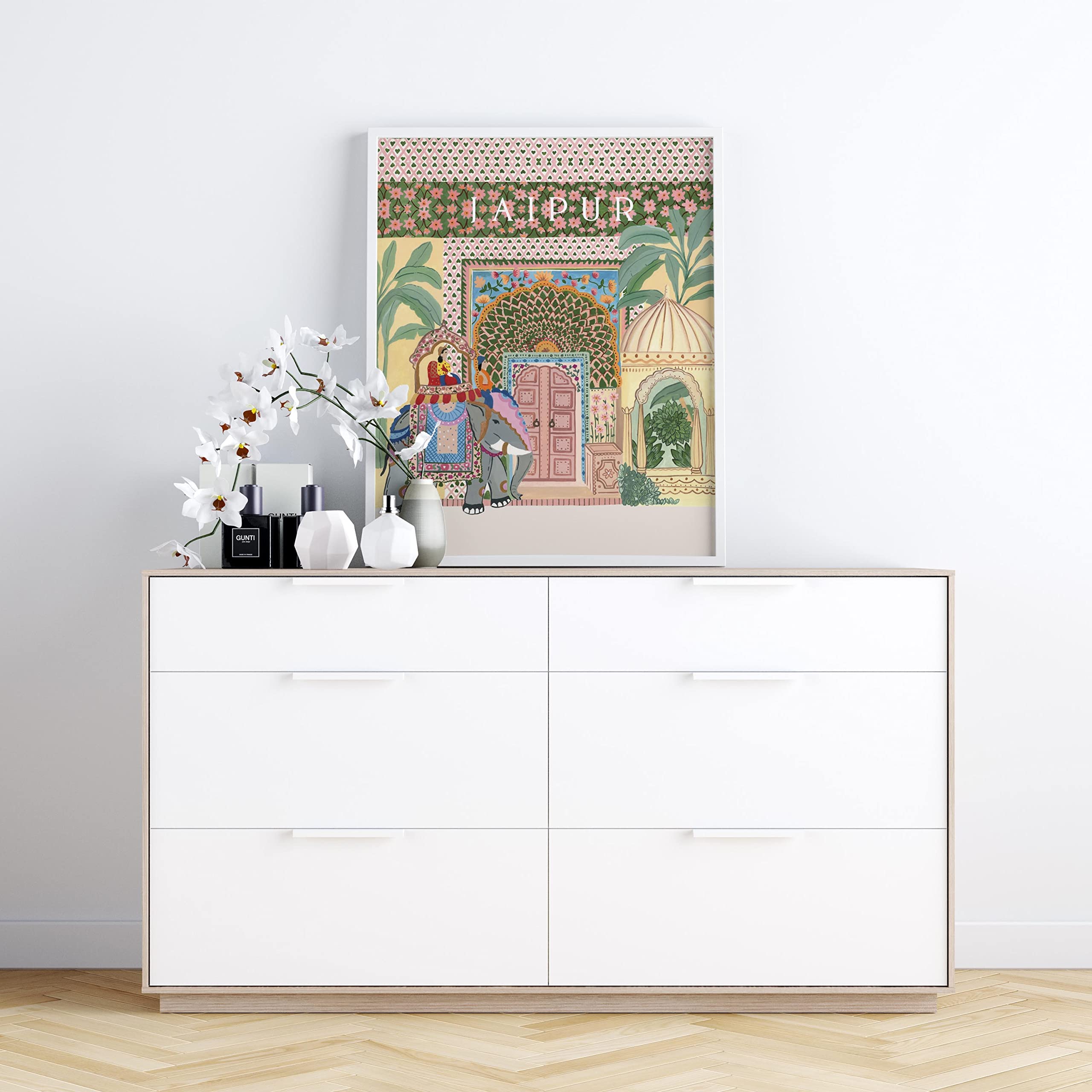 The Spring Palette | JAIPUR - Travel Inspired Modern Wall Painting | Modern Art Painting for Living Room Bed Room and Office | 1