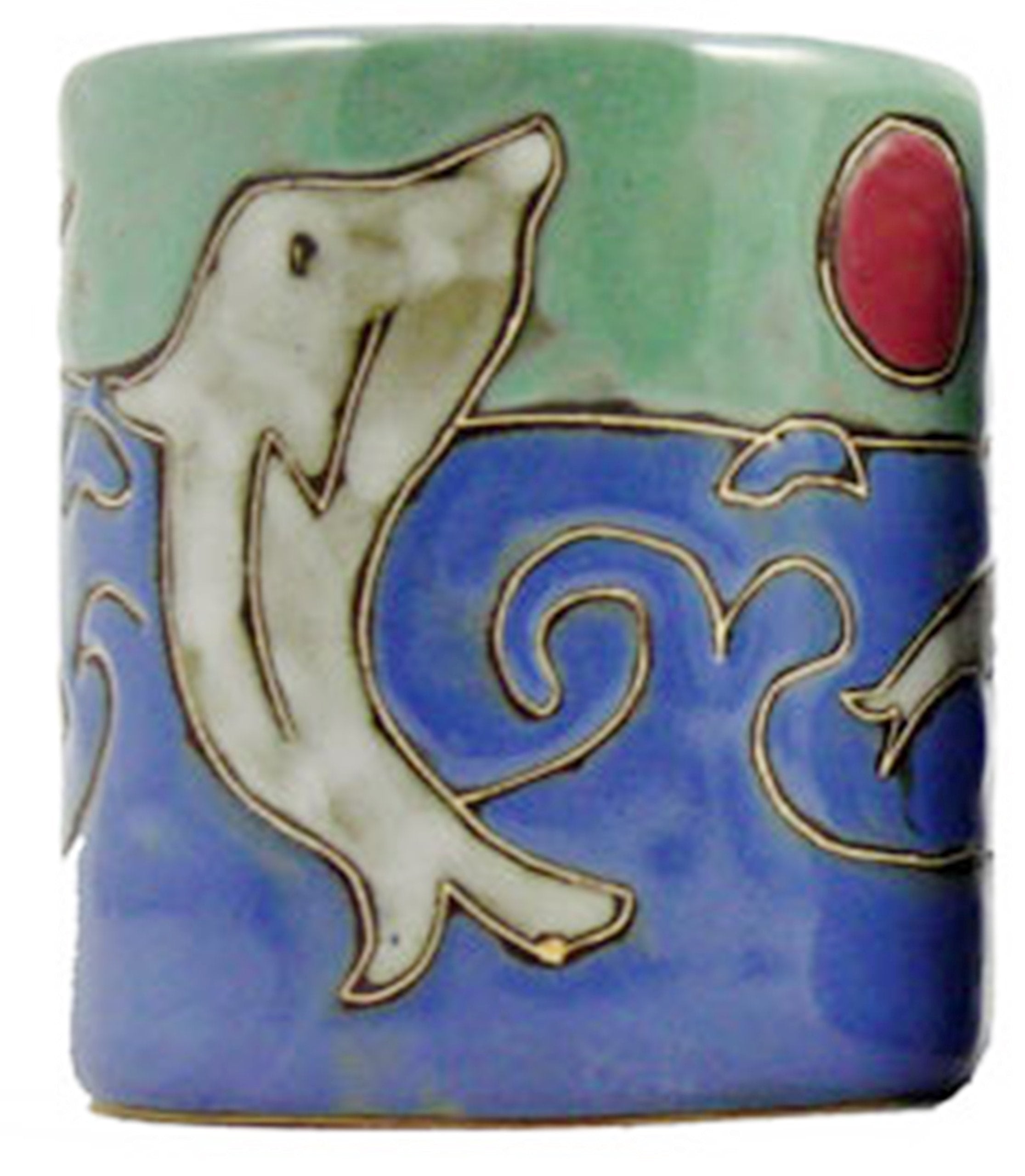 Mara Stoneware Mug - Dolphins - 16 oz
