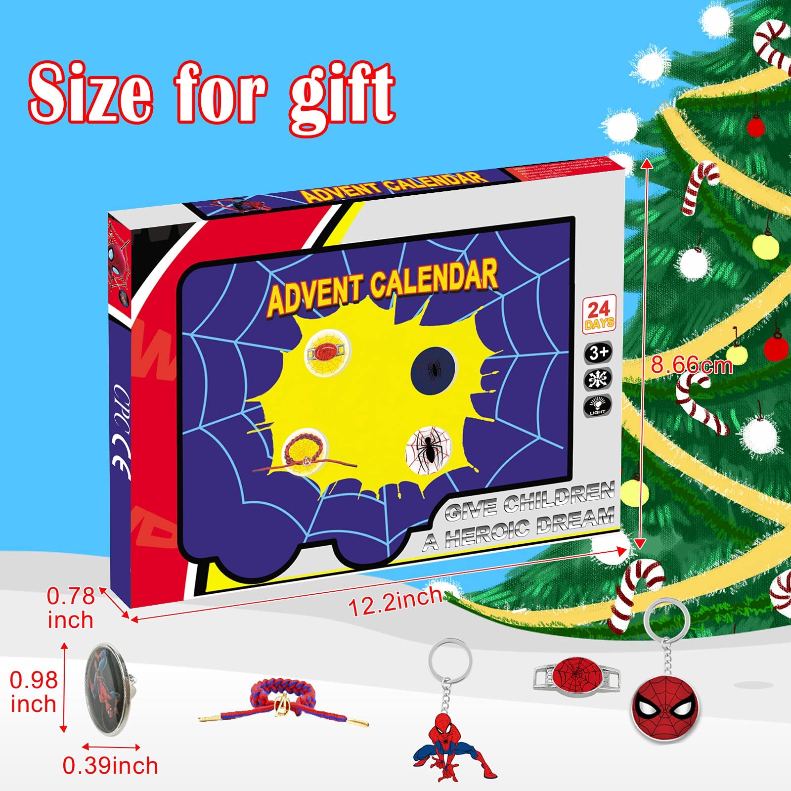 SWIND Advent Calendar 2025 Christmas Countdown Calendar With 24pcs Unique Gift for Girls and Boys Blind Box DIY Creative Decor C