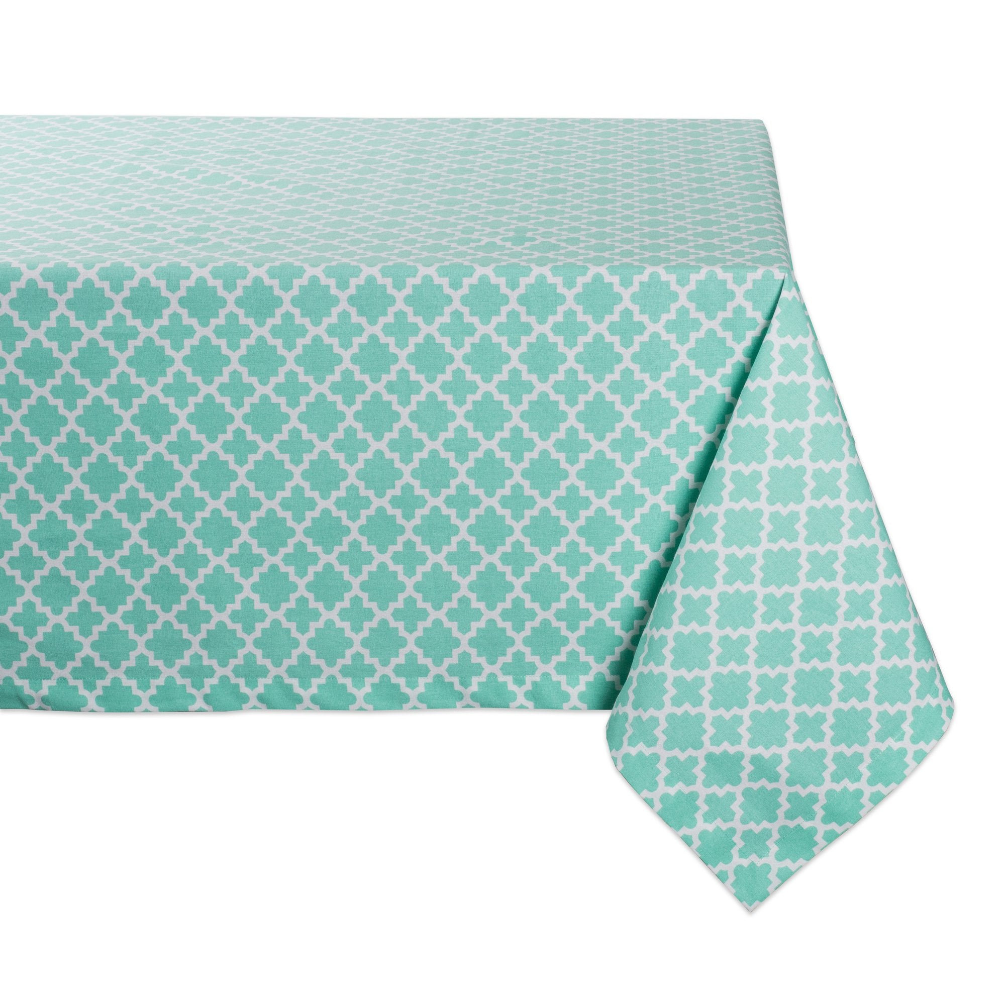 DII Lattice Tabletop Collection, Tablecloth, 60x104, Aqua