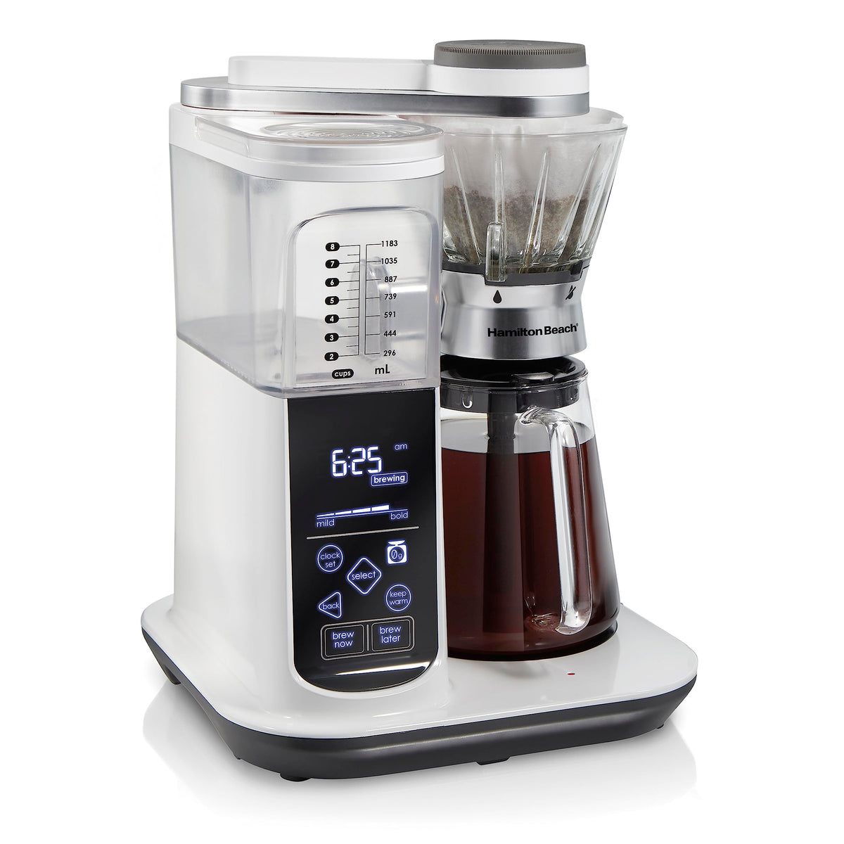 Hamilton Beach Craft Programmable Automatic Coffee Maker Brewer Or Manual Pour Over Dripper With 5 Strengths And Integrated Scal