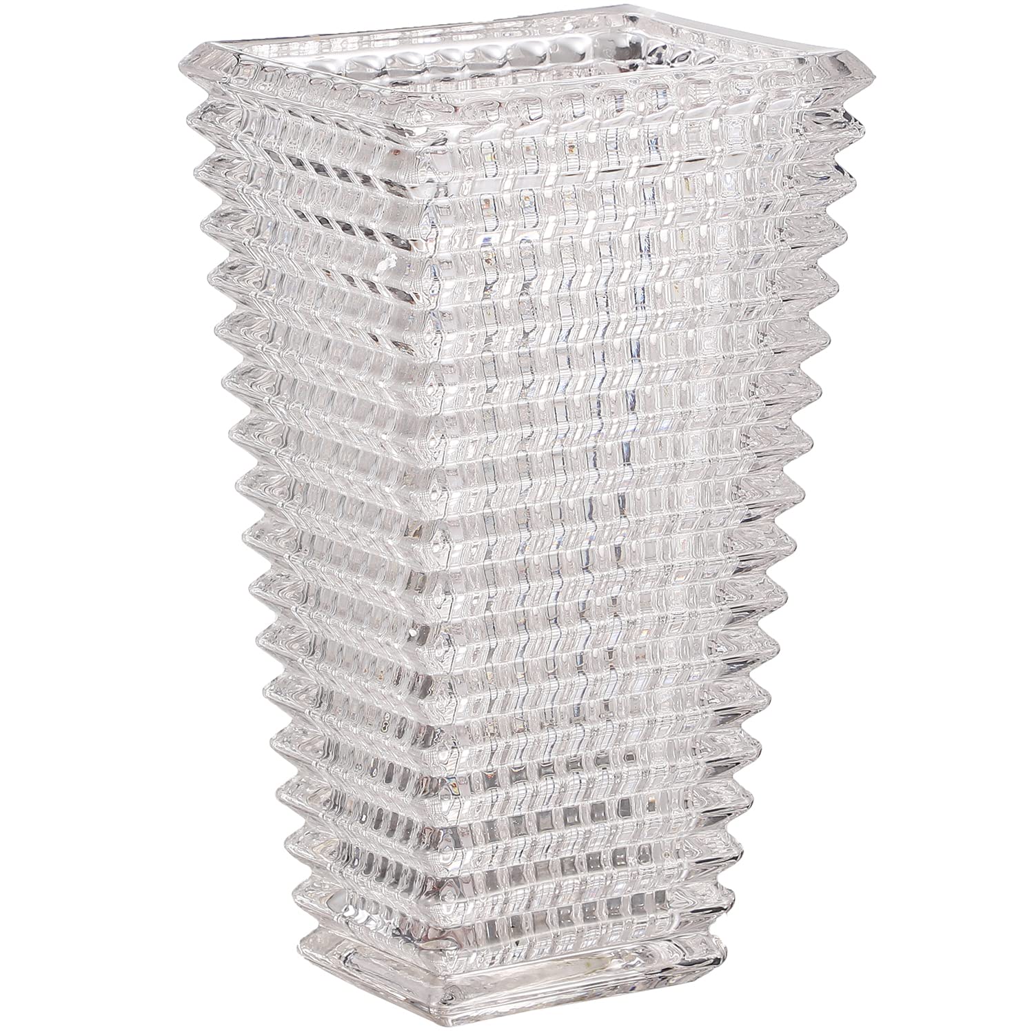 MCMCNCUIU Crystal Vase, Large Crystal Vase for Flowers, Clear Glass Vase, Large Flower Vase, Modern Vase for Living Room, Bedroo