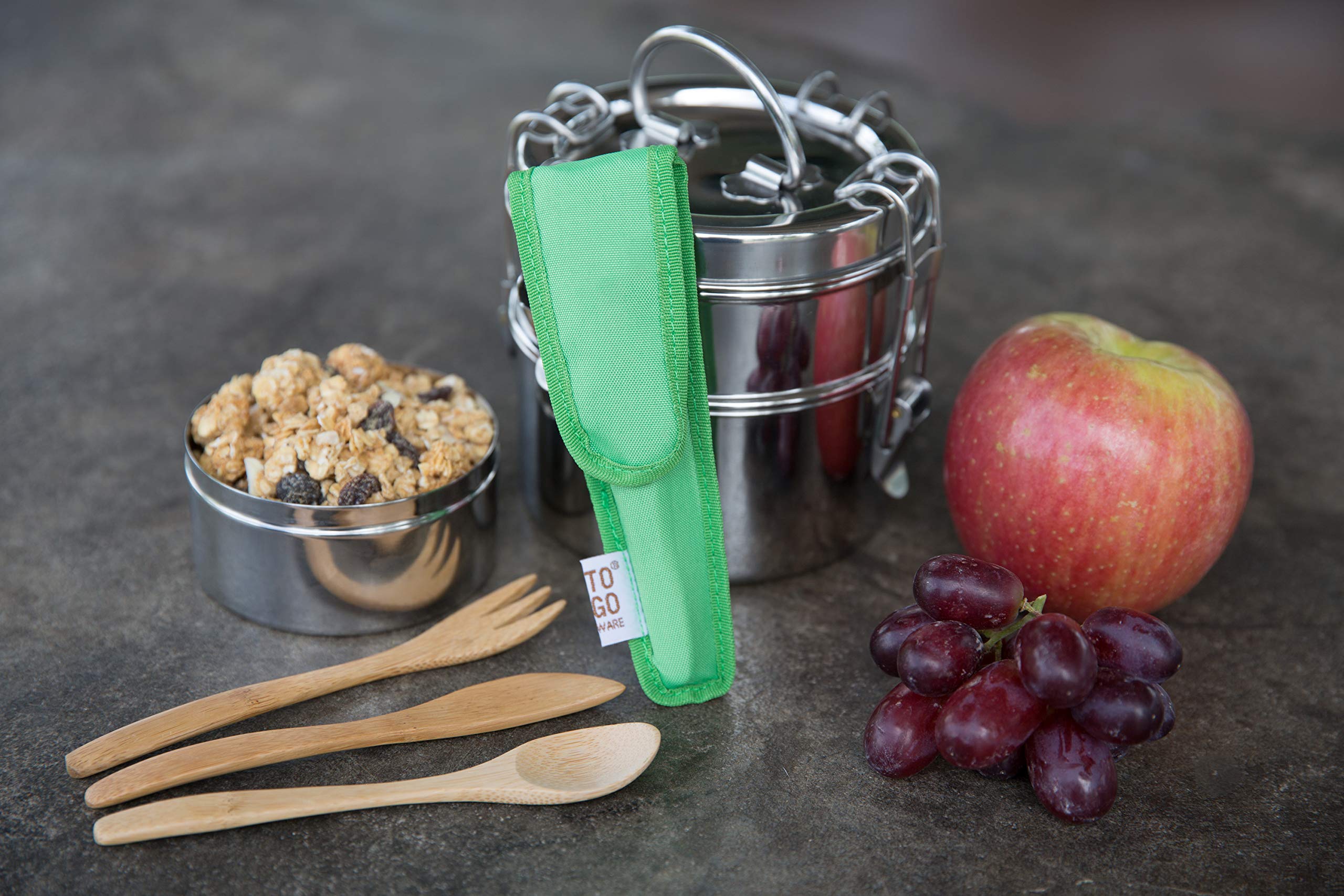 TO GO WARE Kid's Bamboo Reusable Utensils | Dishwasher-Safe | No BPA or Phthalate | Made from Durable, Sustainable Materials | E