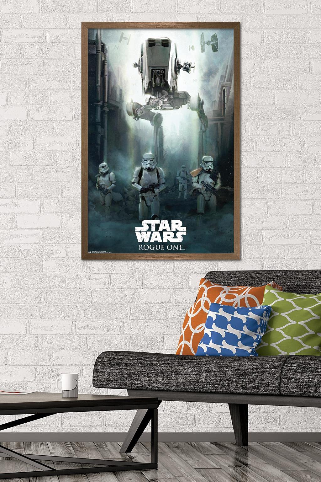 Trends International Star Wars: Rogue One - Siege Wall Poster, 22.375'' X 34'', Bronze Framed Version