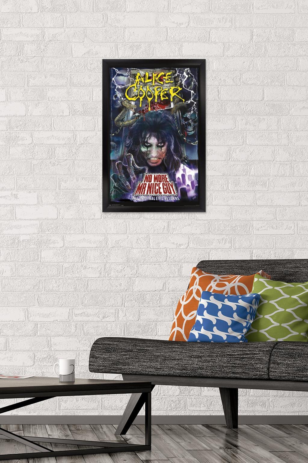 Trends International Alice Cooper - No More Mr. Nice Guy Wall Poster, 14.725'' X 22.375'', Black Framed Version