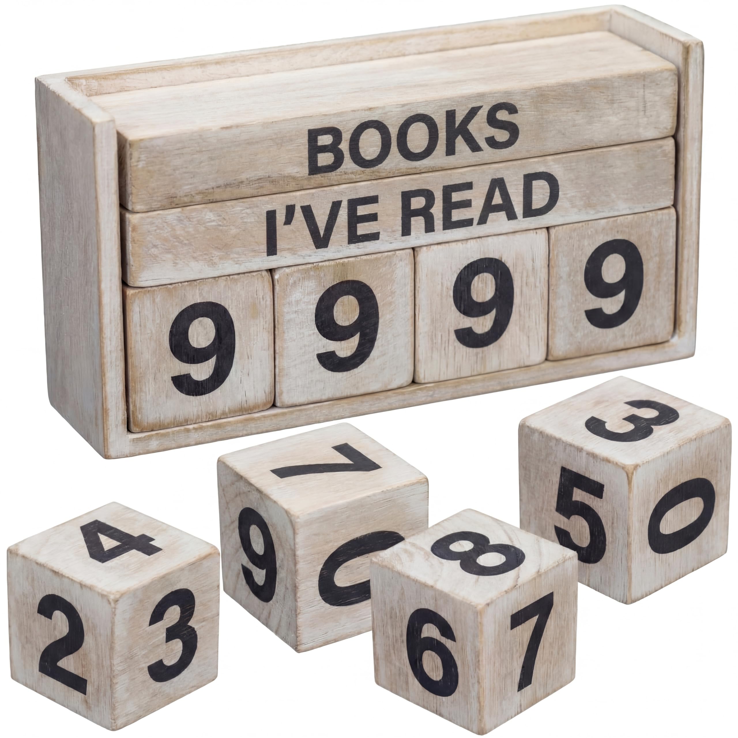 Yerliker Book Lover Gifts Books Ive Read Counter Tracker Books Counter Sign up to 9999 Bookshelf Decor for Bookish Bookworm Gif