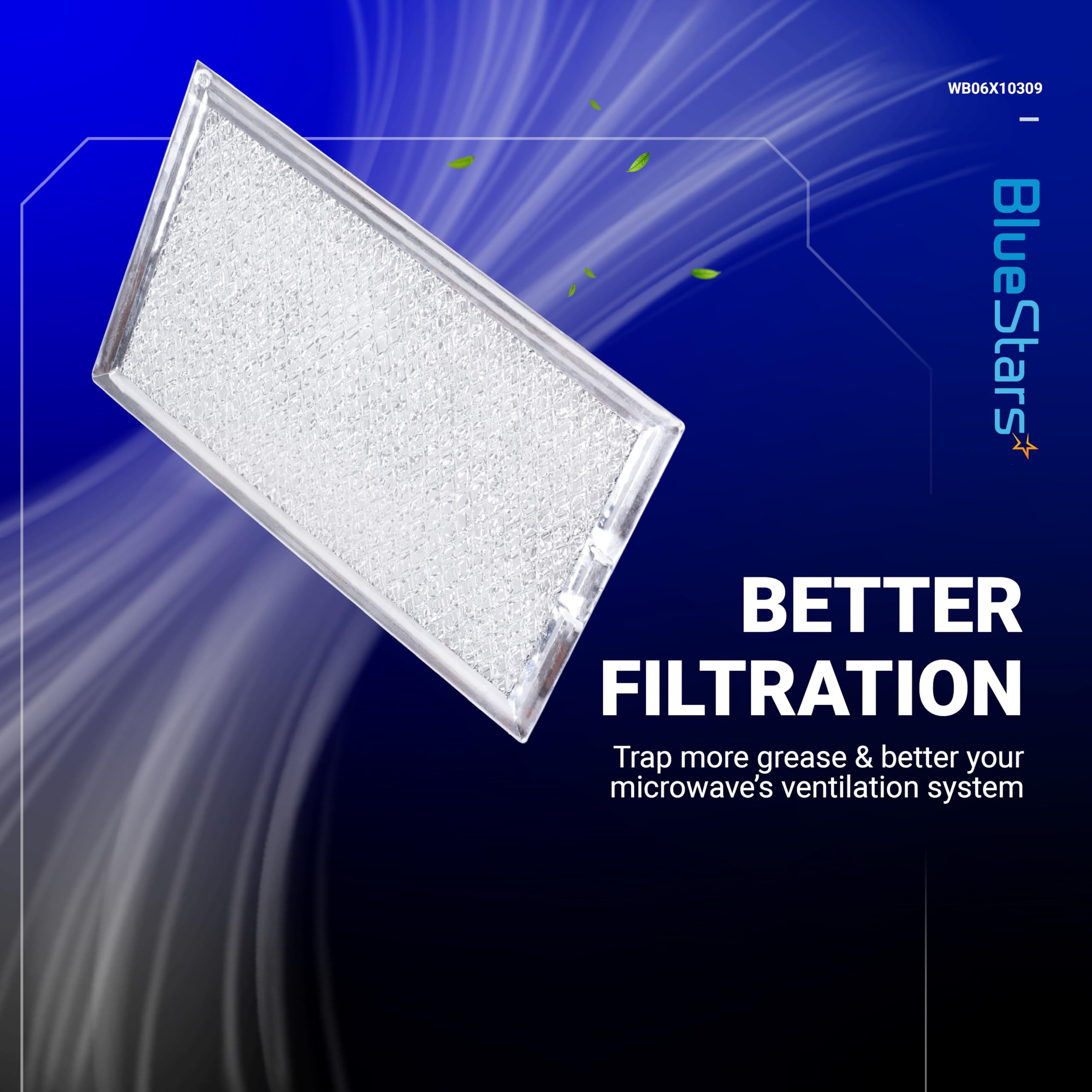 Bluestars Wb06X10309 Wb06X10359 Microwave Grease Filter Replacement 7.64 X 5.12 - Compatible With G.E Lg Kenmore Over-The-Range