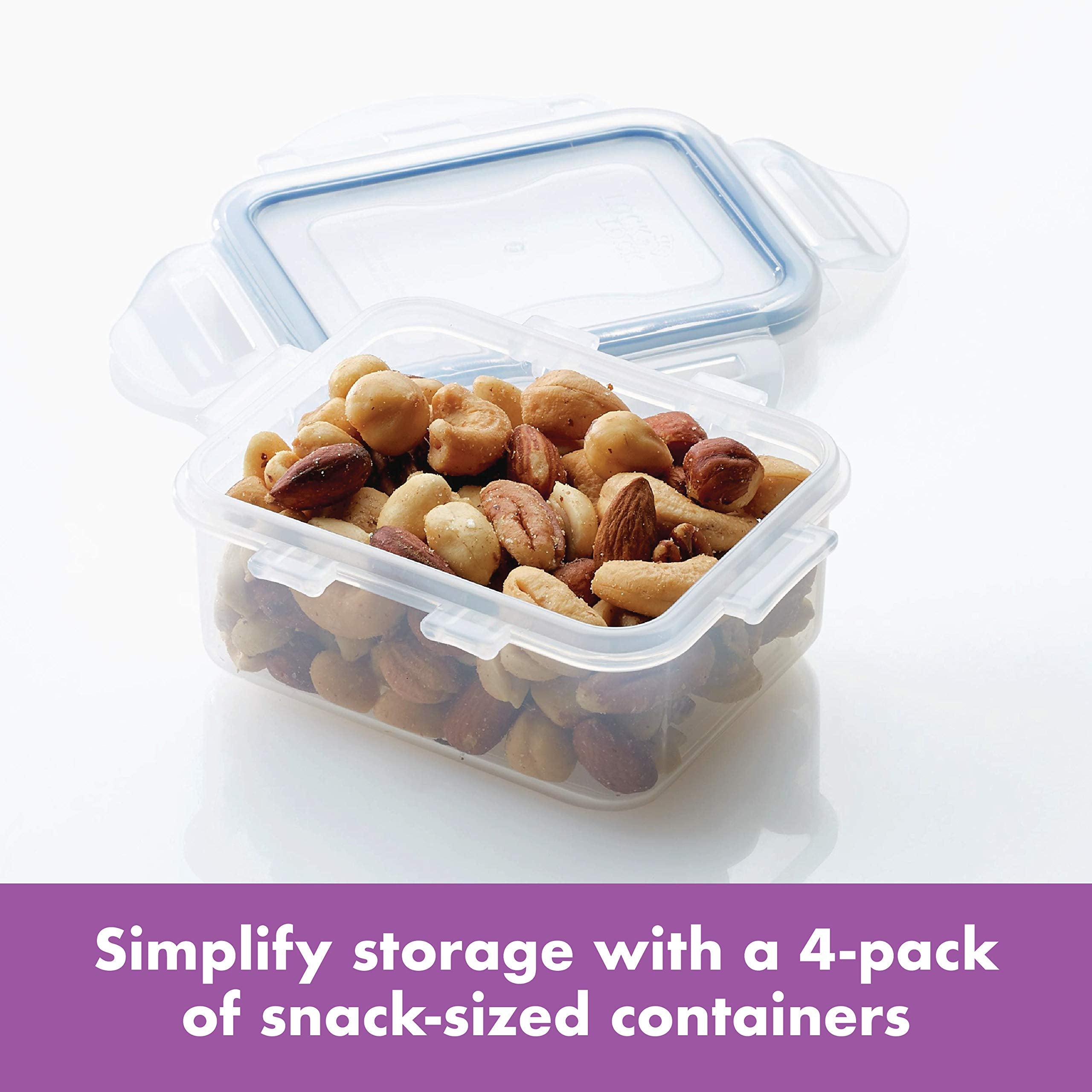 Lock & Lock Easy Essentials Food Storage Container Set, 4-Piece -Clear